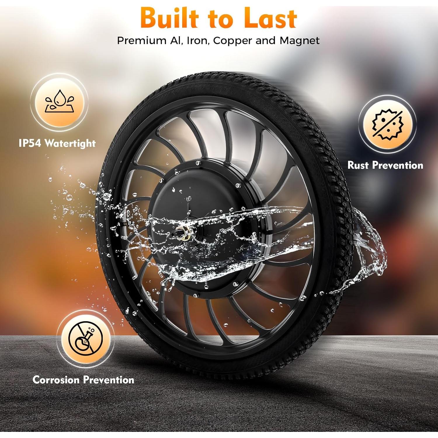 Kit Motor Cubo Bicicleta Eléctrica 20" 1000W HinLIaDa