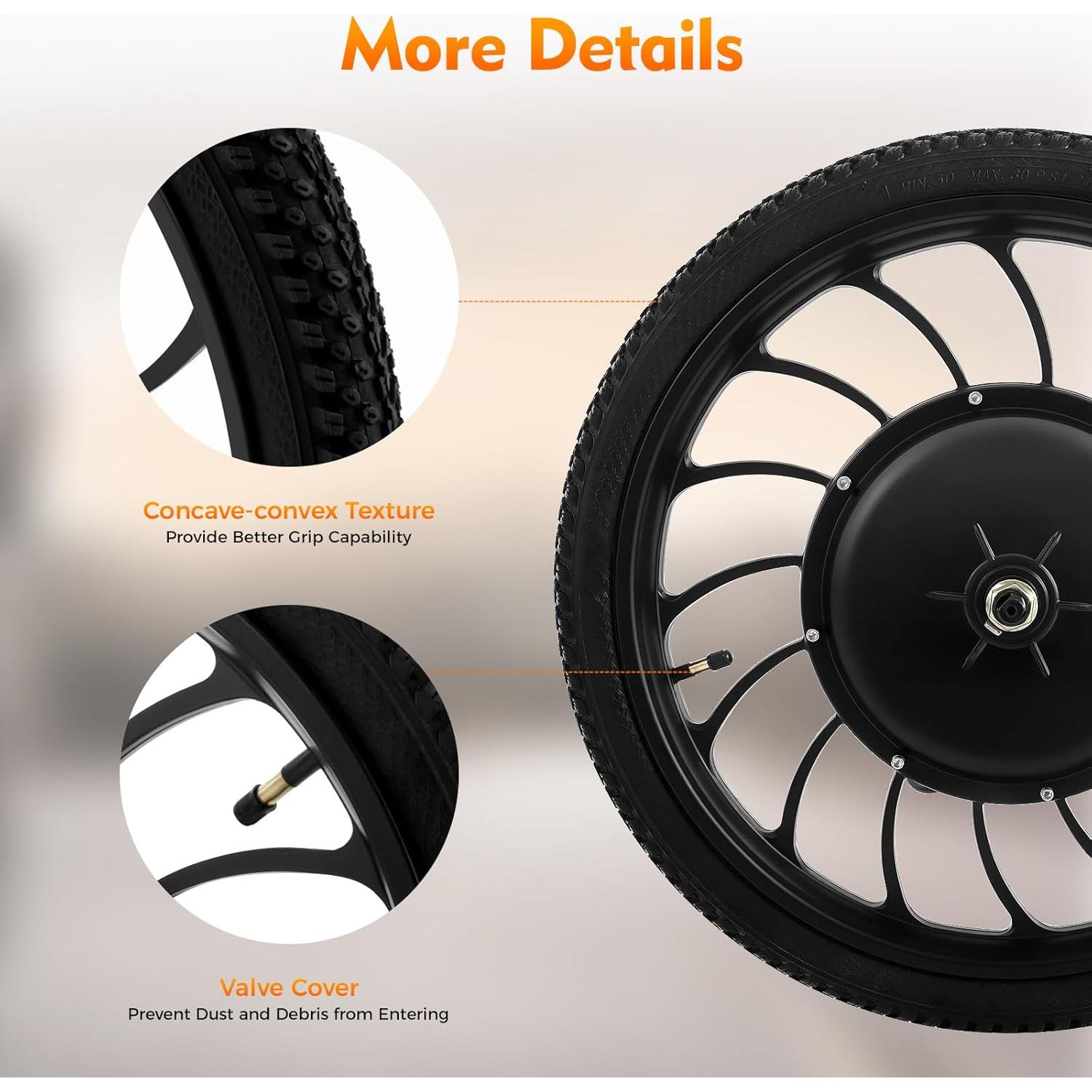 Kit Motor Cubo Bicicleta Eléctrica 20" 1000W HinLIaDa