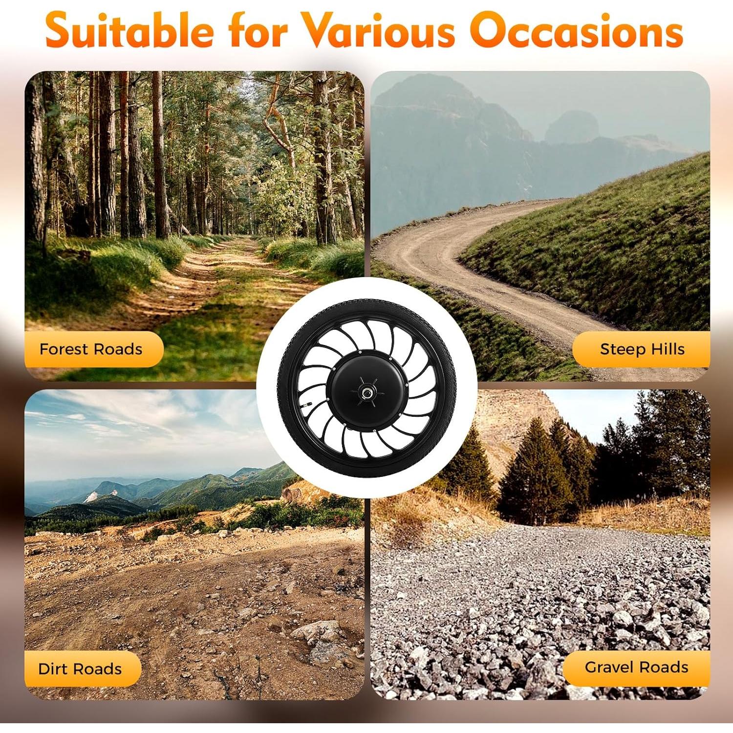 Kit Motor Cubo Bicicleta Eléctrica 20" 1000W HinLIaDa