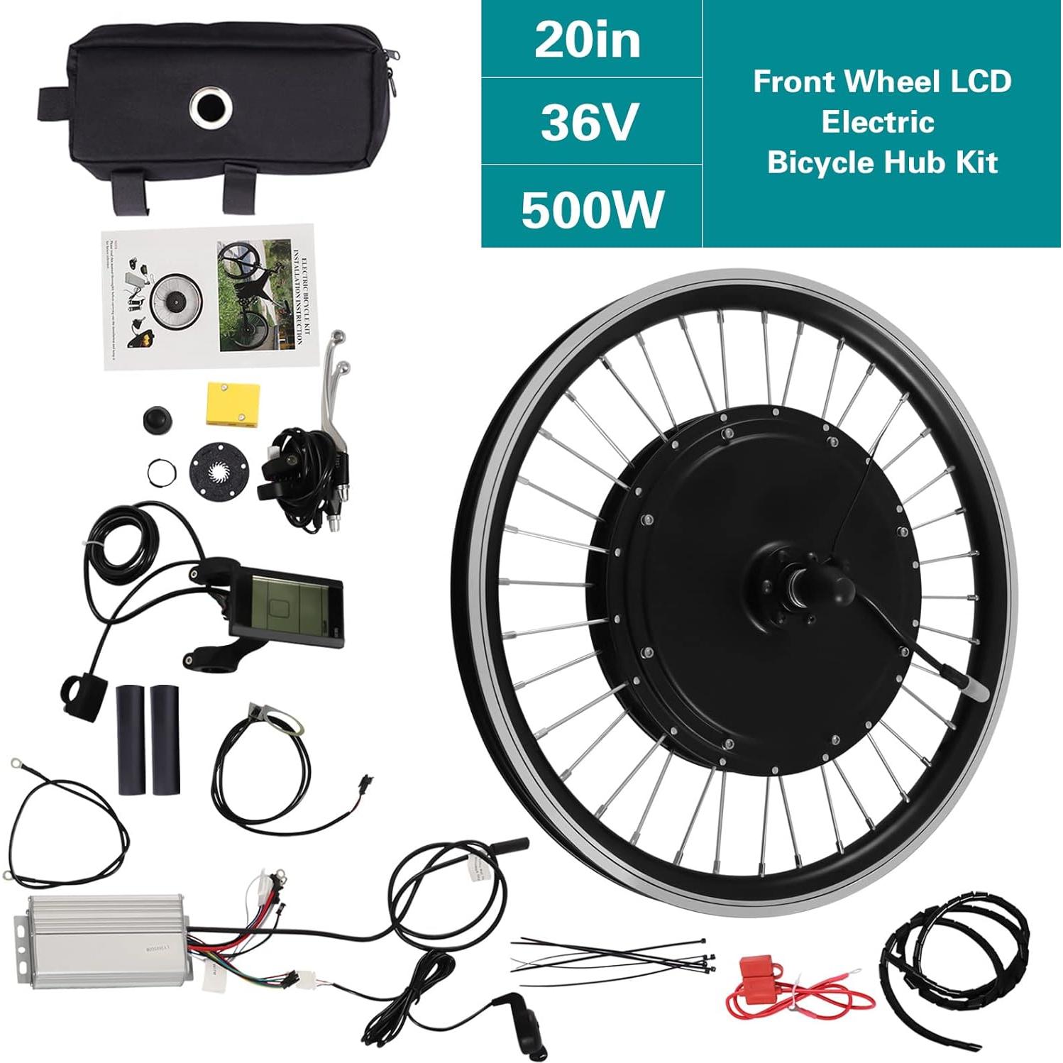 Kit de Conversión E-Bike LUNUMAOS 500W Rueda Delantera 20"