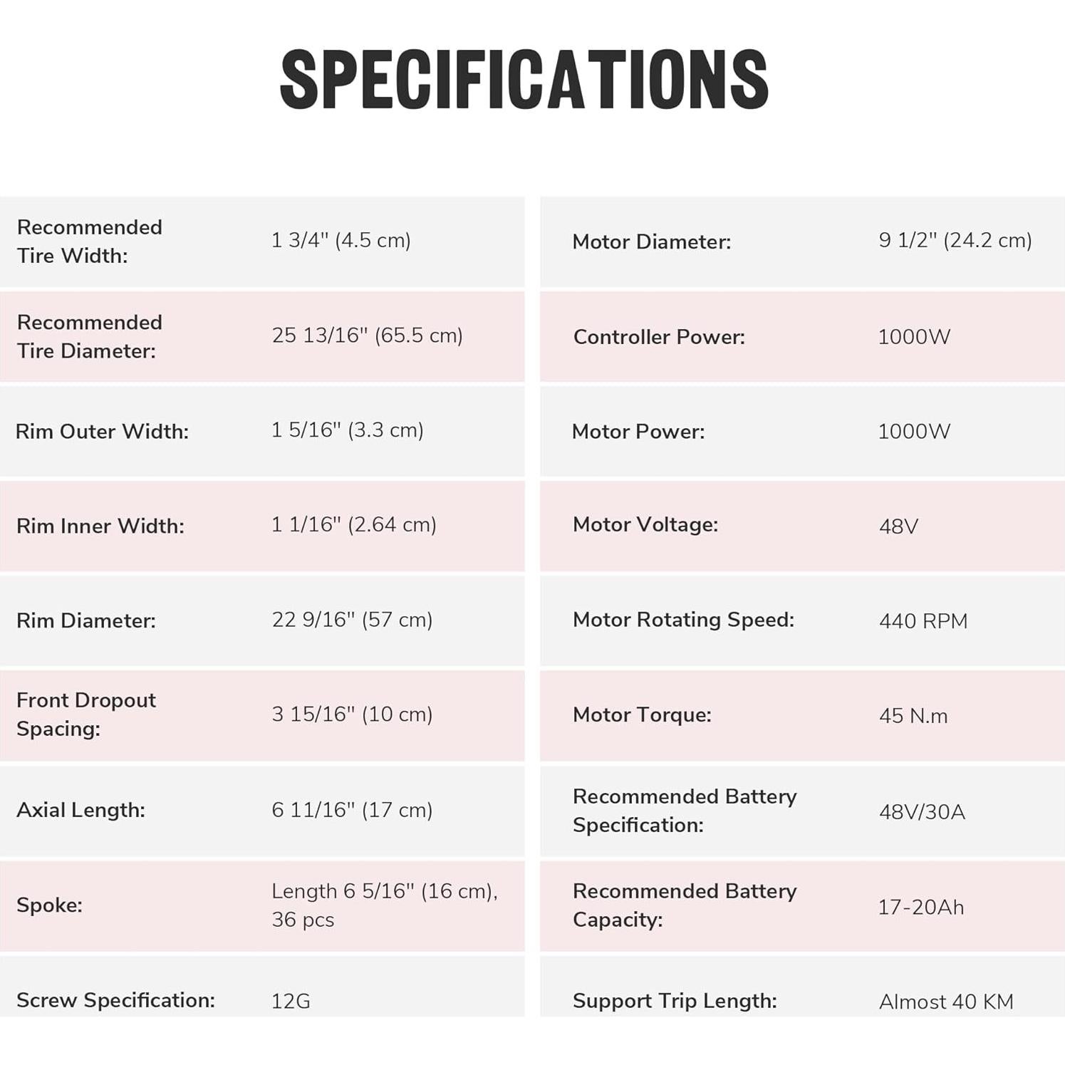 Kit de Conversión de Bicicleta Eléctrica AW 48V 1000W 26"