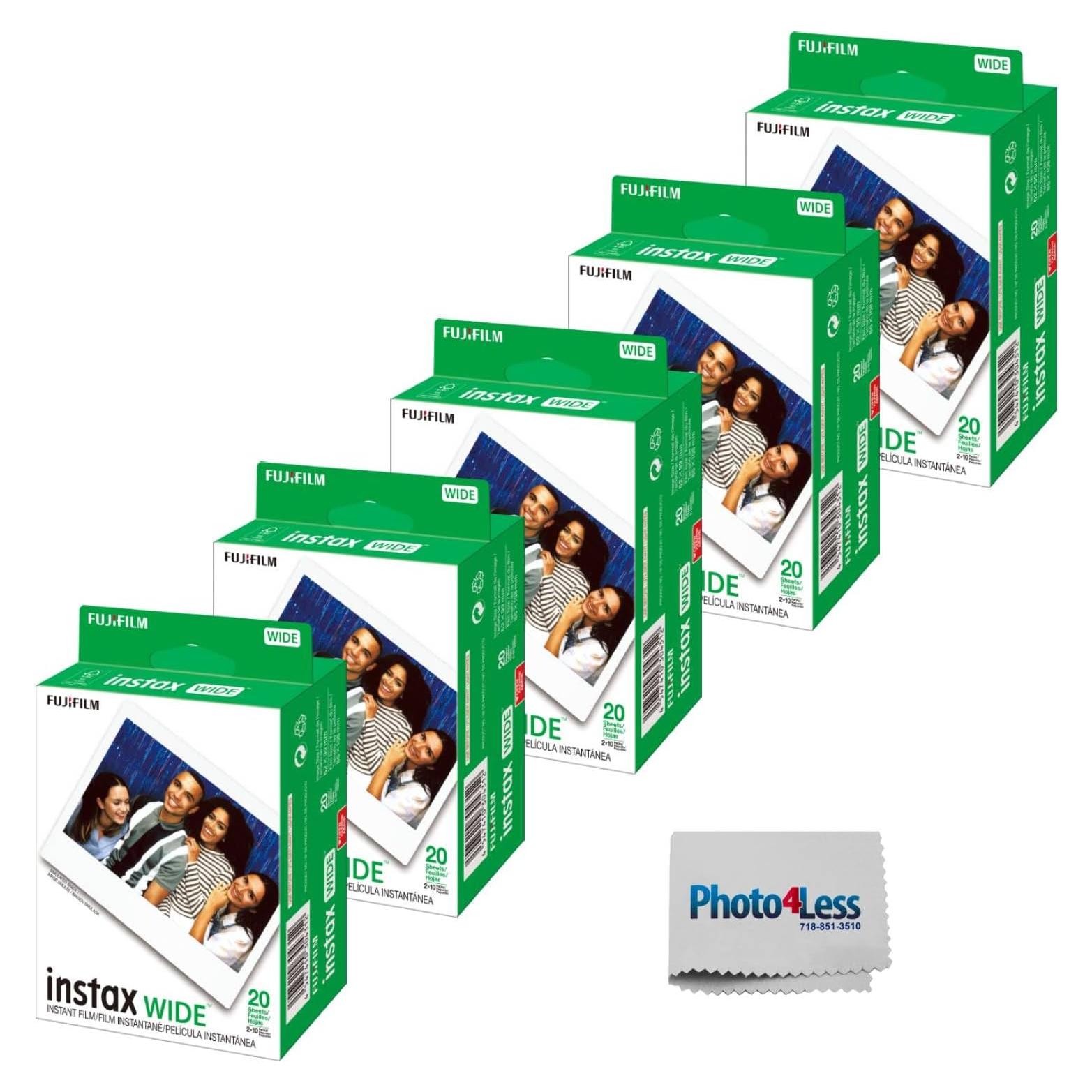 Paquete Doble Película Instantánea Fujifilm Instax Wide 100 Hojas