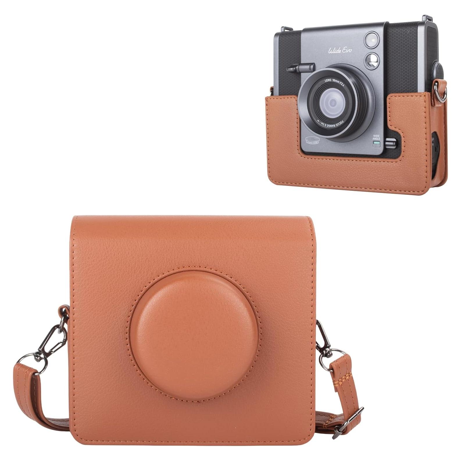 Funda para cámara Fujifilm Instax Wide EVO Marrón 2-en-1