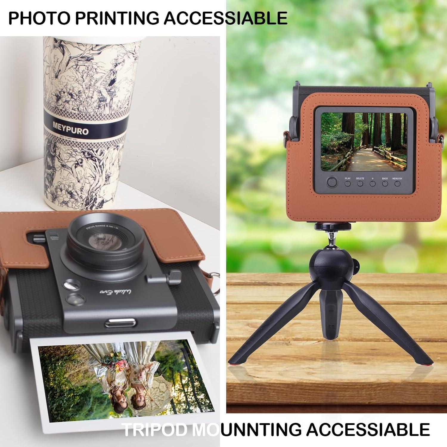 Funda para cámara Fujifilm Instax Wide EVO Marrón 2-en-1