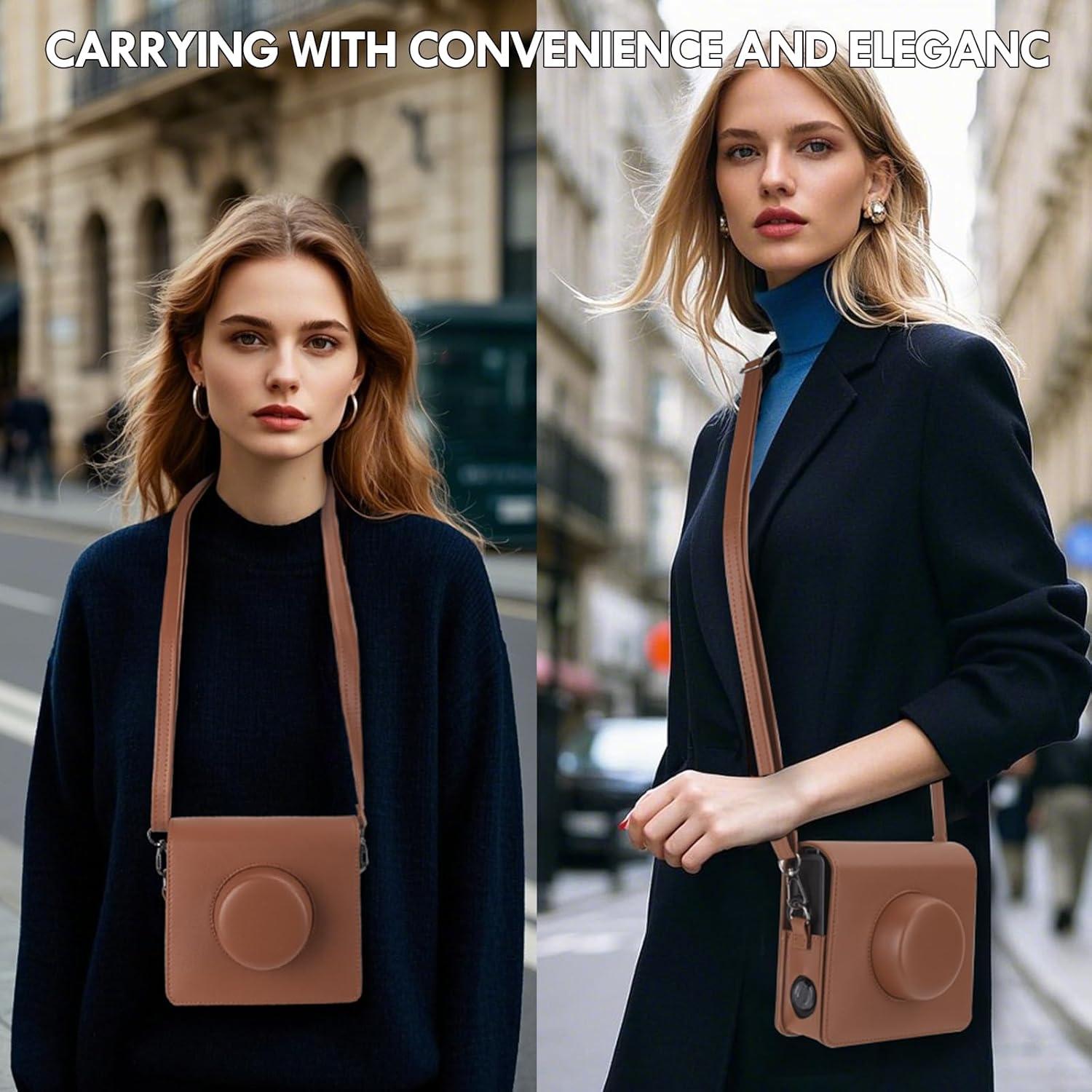 Funda para cámara Fujifilm Instax Wide EVO Marrón 2-en-1