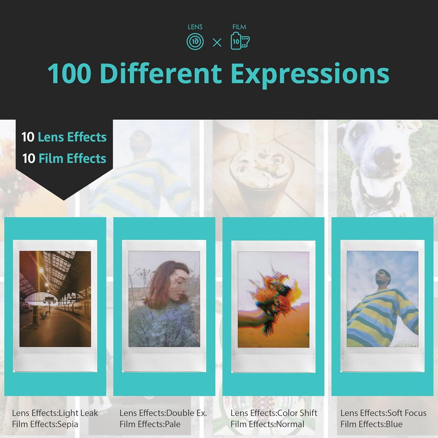 Cámara Instantánea Híbrida Fujifilm Instax Mini EVO Marrón + 40 Hojas Película