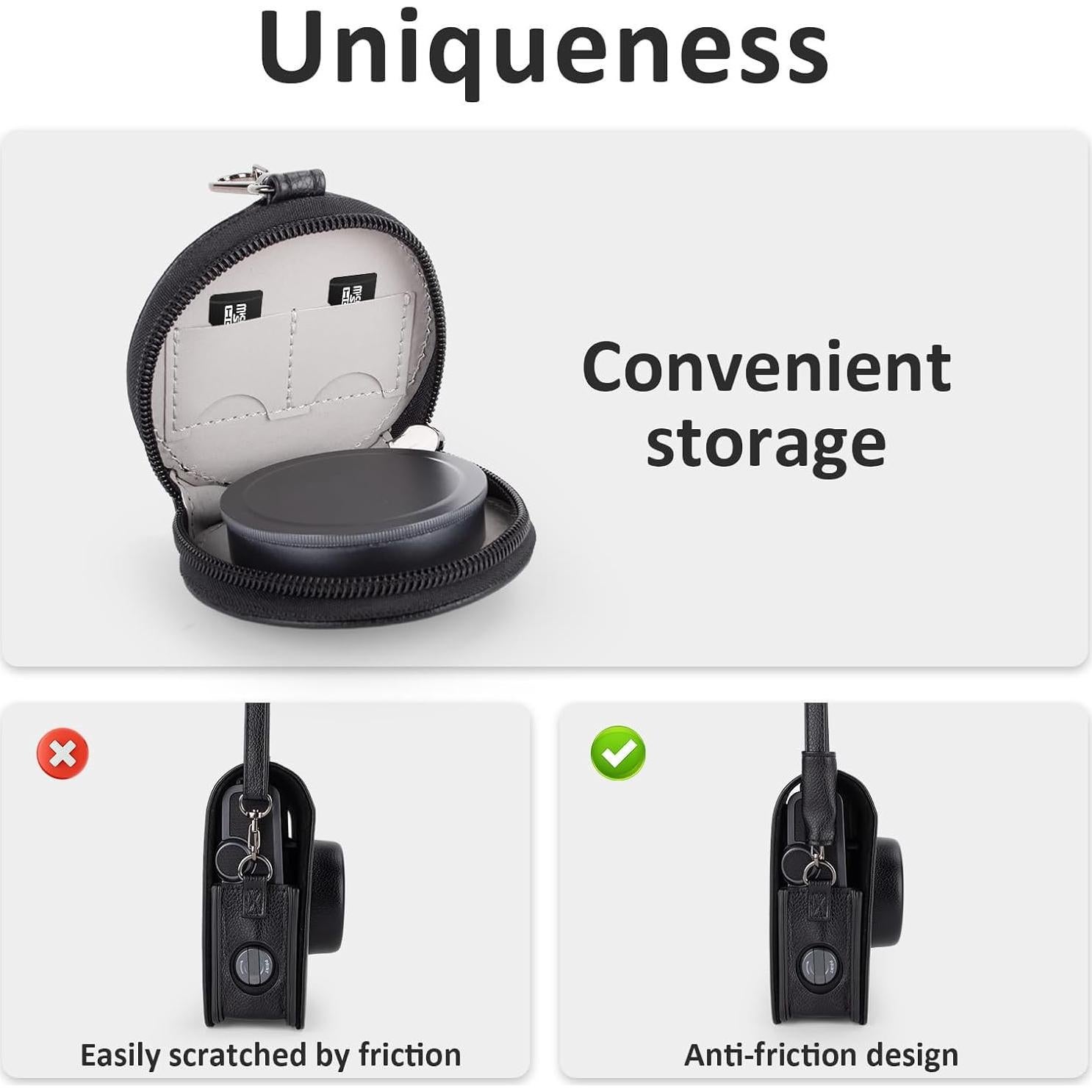 Funda Rieibi para cámara Fujifilm Instax Wide Evo - Cuero PU