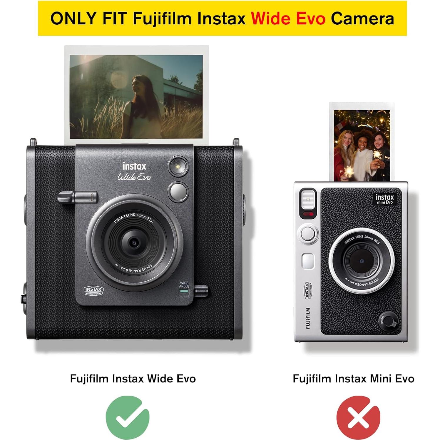 Funda Protectora FINTIE para Cámara Fujifilm Instax Wide EVO - Cuero Vegano Premium