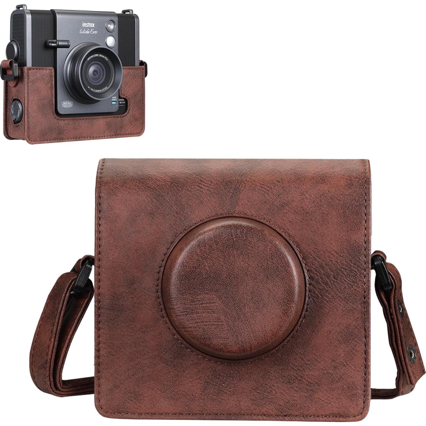 Funda Protectora FINTIE para Cámara Fujifilm Instax Wide EVO - Cuero Vegano Premium