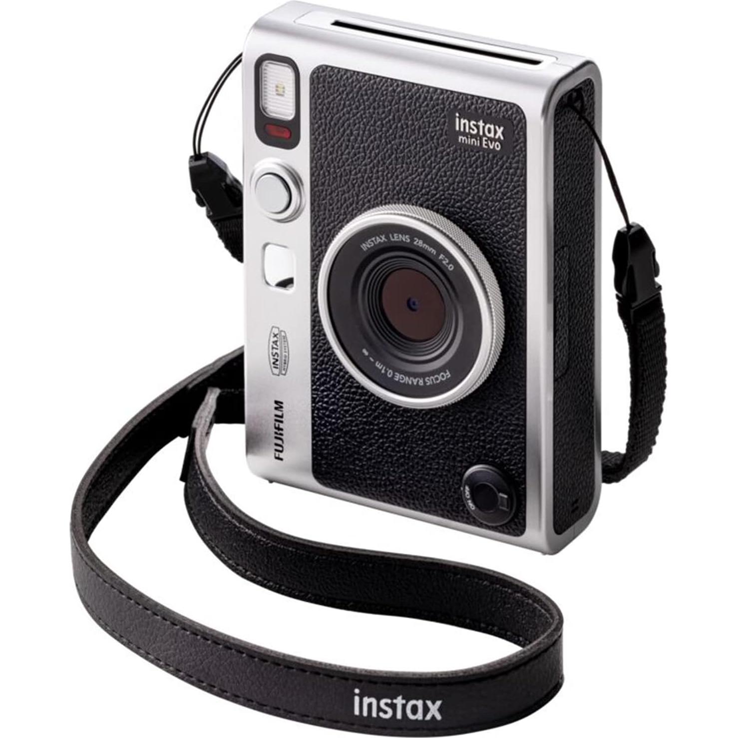 Cámara Instantánea Híbrida Fujifilm Instax Mini EVO Negra + 20 Películas