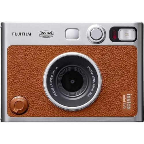 Cámara Híbrida Fujifilm Instax Mini EVO Marrón + 60 Películas