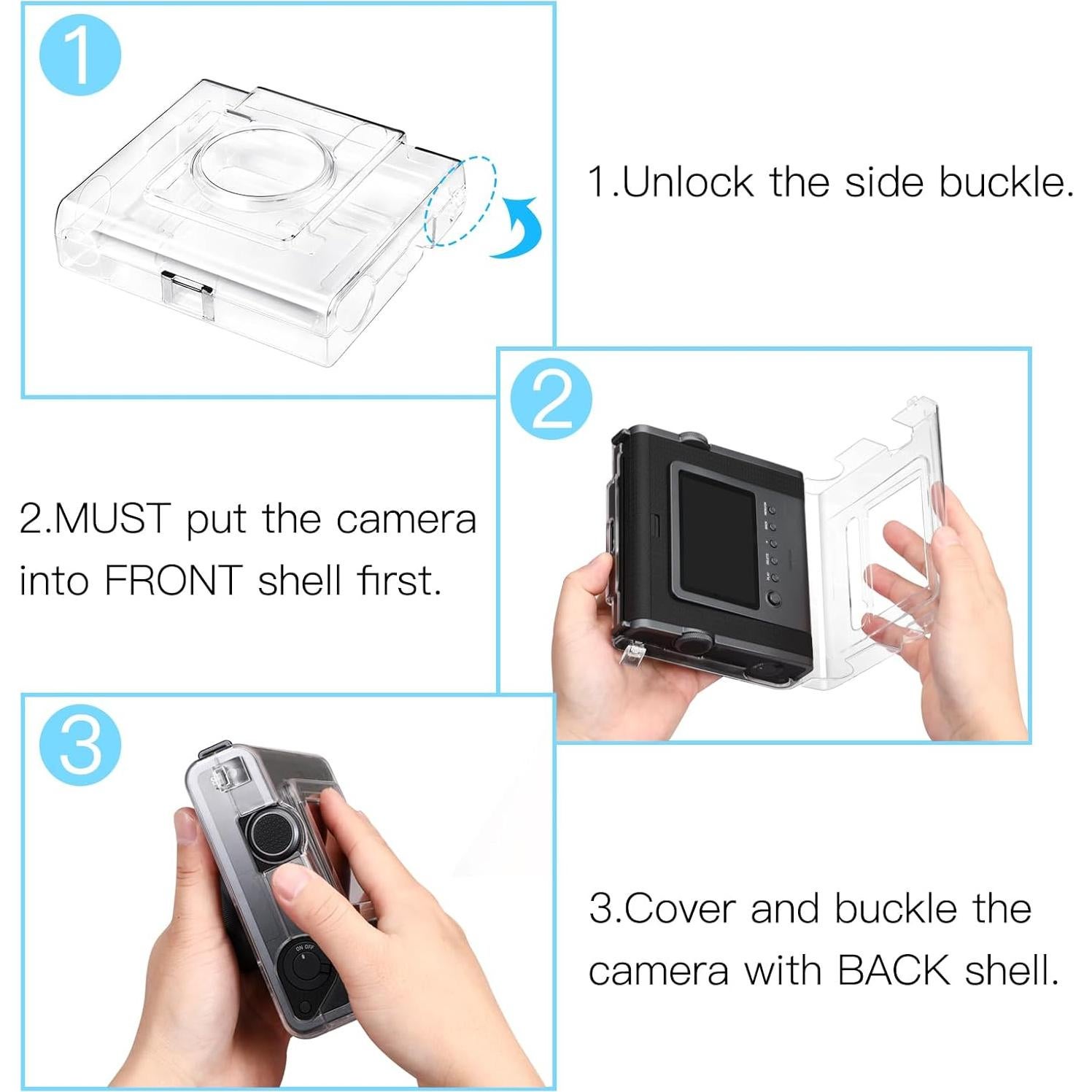 Funda Protectora para Cámara Fujifilm Instax Wide EVO - PVC Transparente