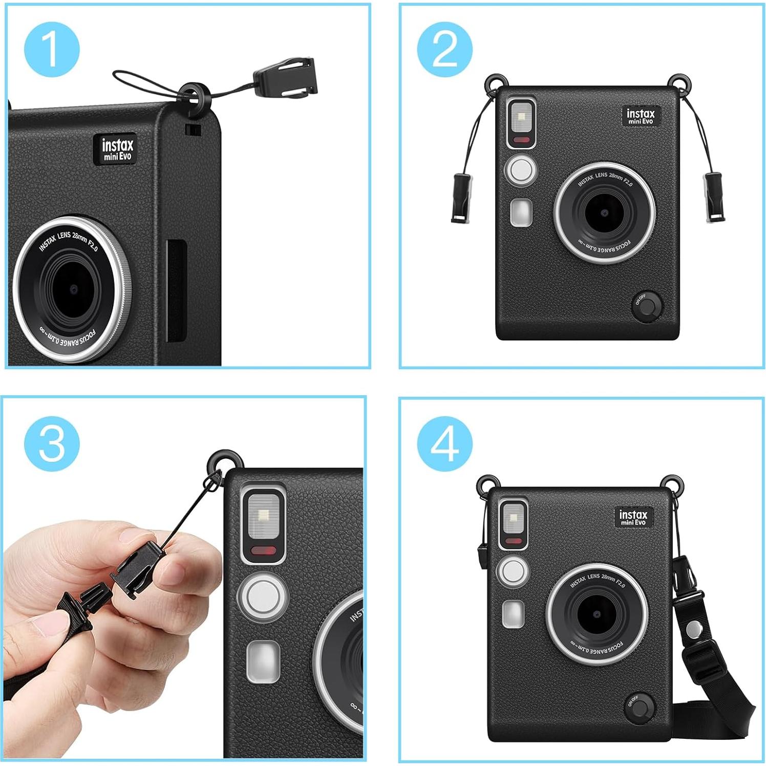 Funda de Silicona Fintie para Cámara Fujifilm Instax Mini EVO - Ligera y Protectora