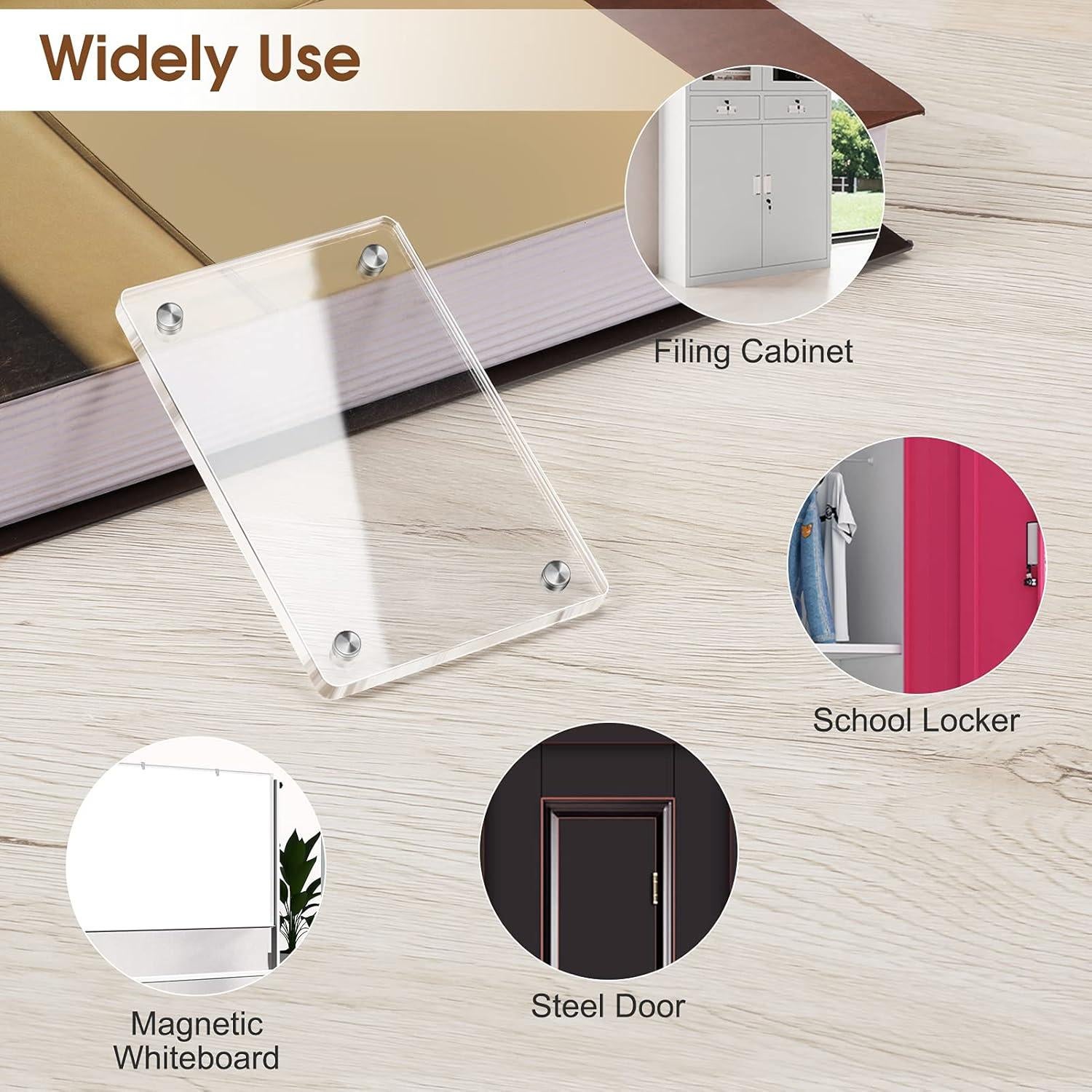 Marco de Foto Magnético Acrílico Fintie 8.6x5.3 cm - Paquete de 4