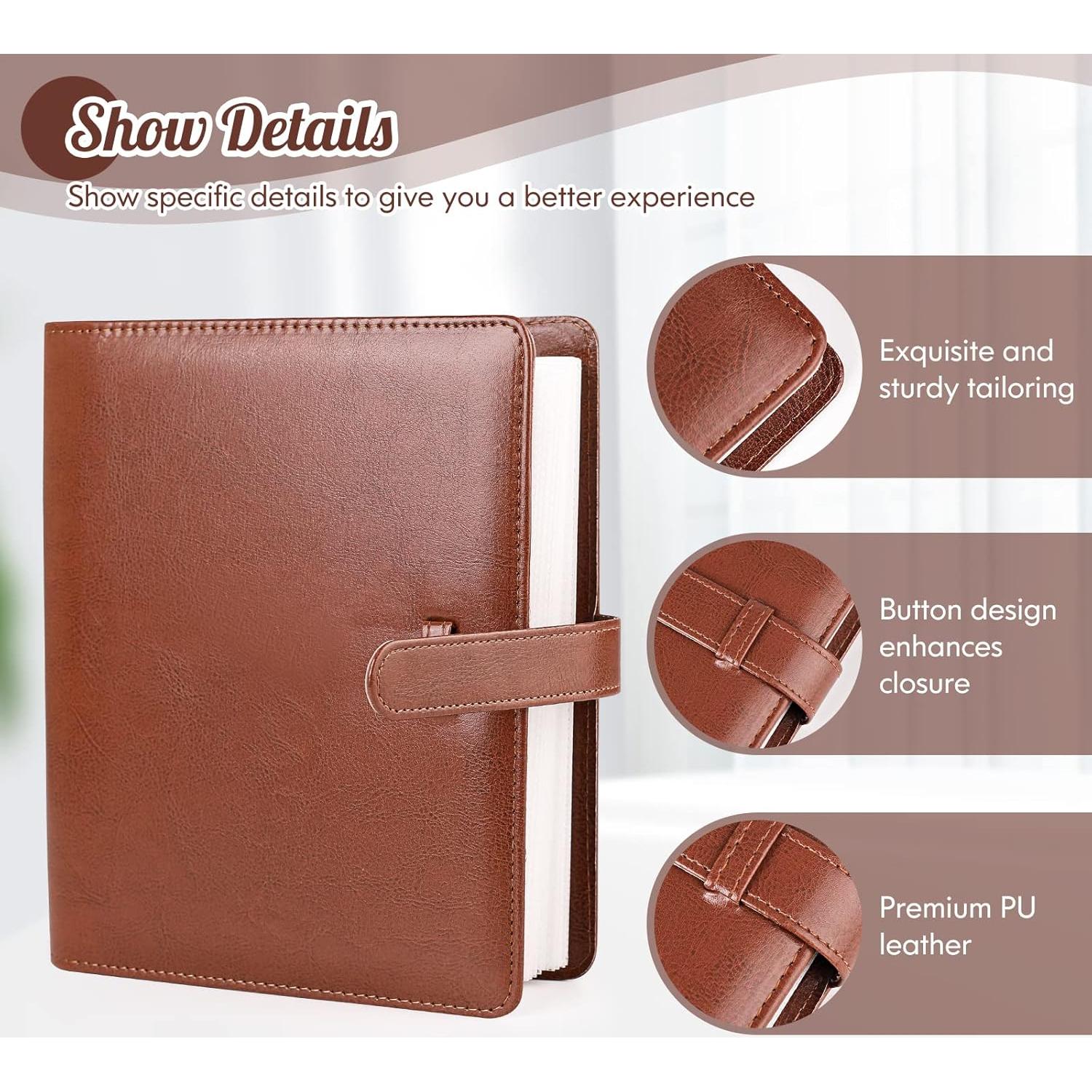 Álbum de Fotos Mini Ablus 128 Bolsillos Cuero Vegano Marrón