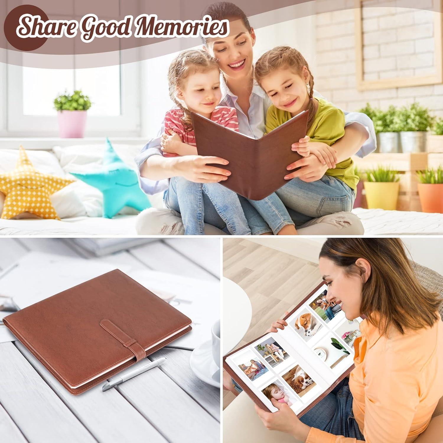 Álbum de Fotos Mini Ablus 128 Bolsillos Cuero Vegano Marrón