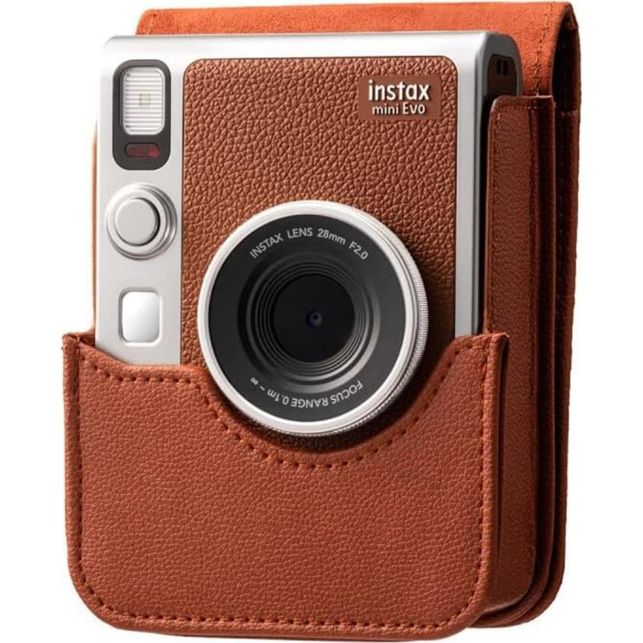 Funda de cámara Fujifilm Instax Mini EVO - Marrón elegante