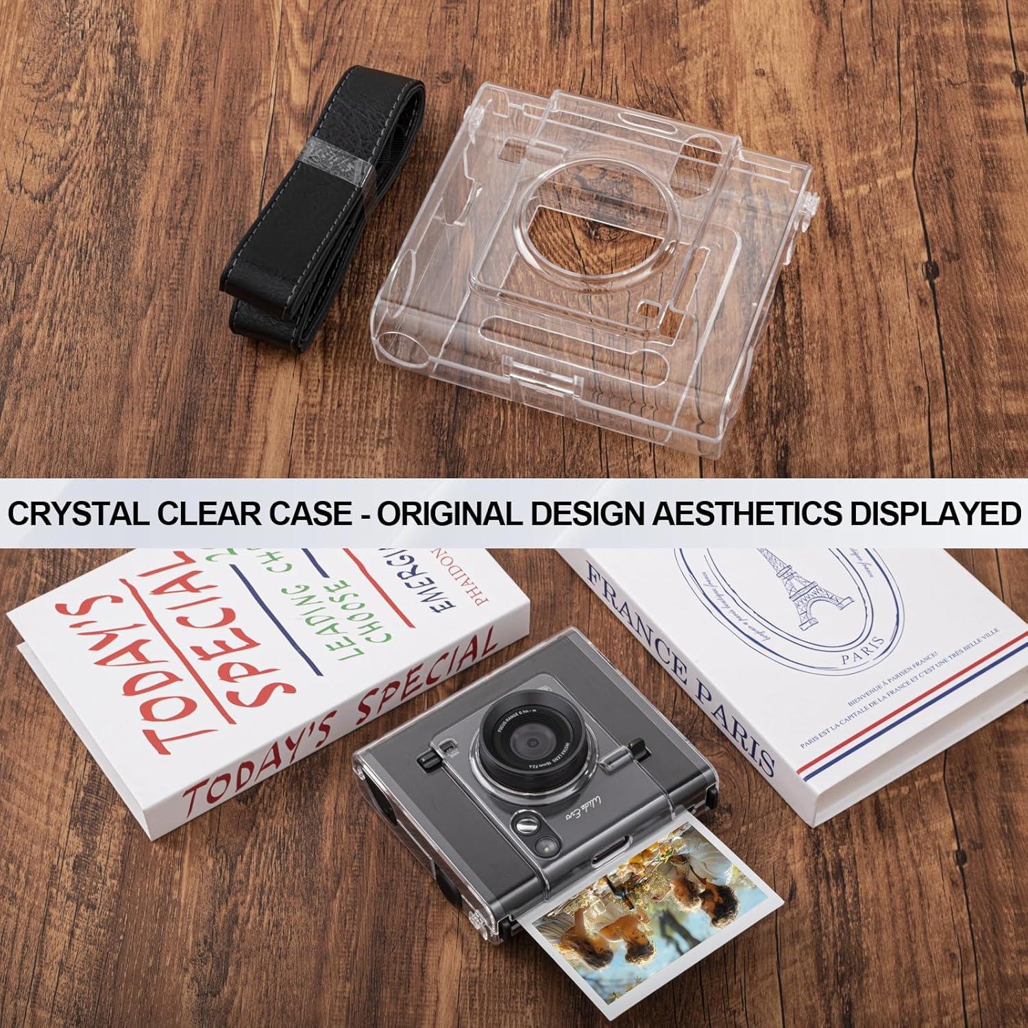 Funda Transparente HIYQIN para Cámara Fujifilm Instax Wide EVO