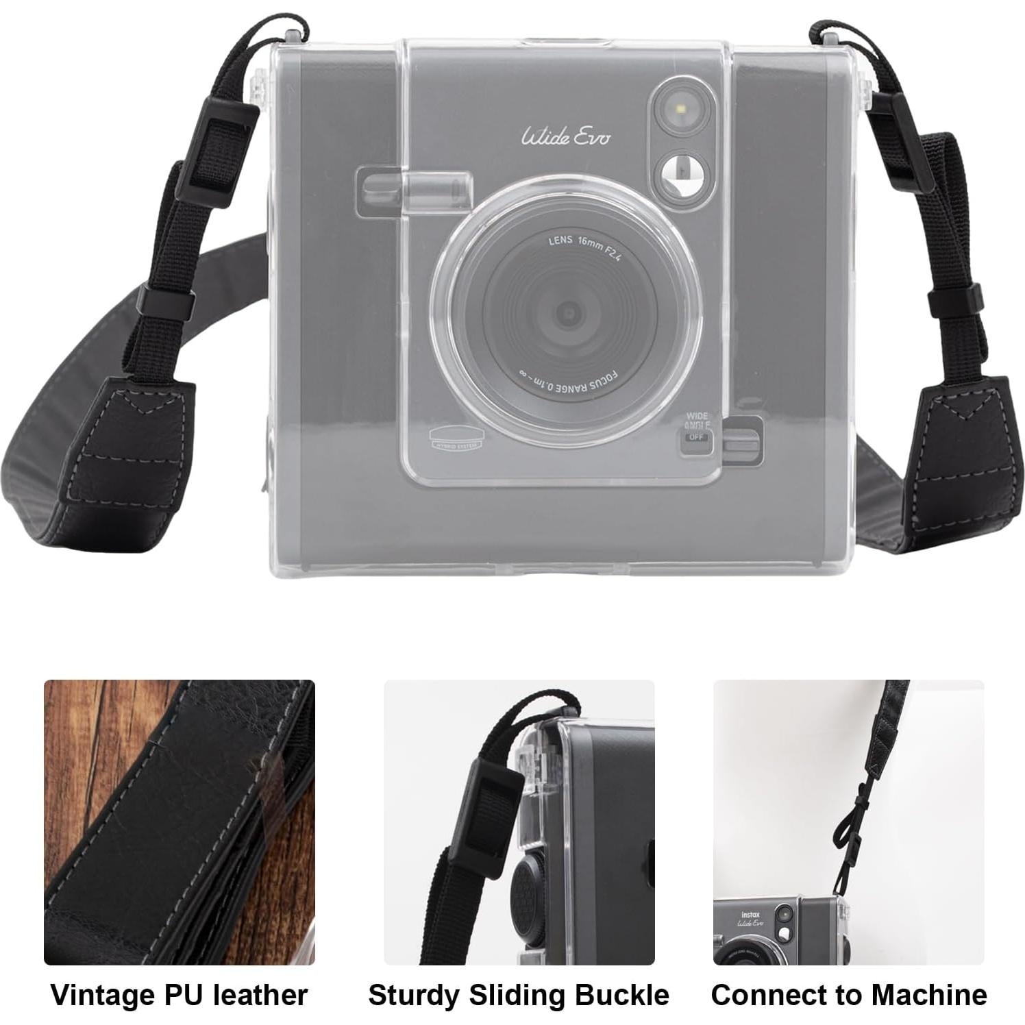 Funda Transparente HIYQIN para Cámara Fujifilm Instax Wide EVO
