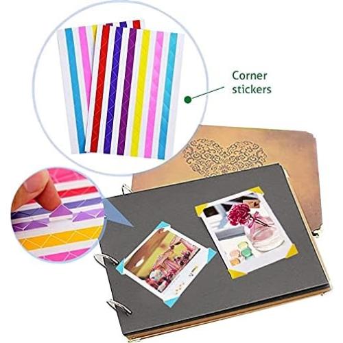 Fujifilm Instax Mini Instant Camera Film: 40 Shoots Total, (10 Sheets x 4) Includes 5 "Tudak Plastic Desk Frames, 60 Sticker Frames & 2 Packs Corner Stickers – Perfect for Scrapbooking & Display