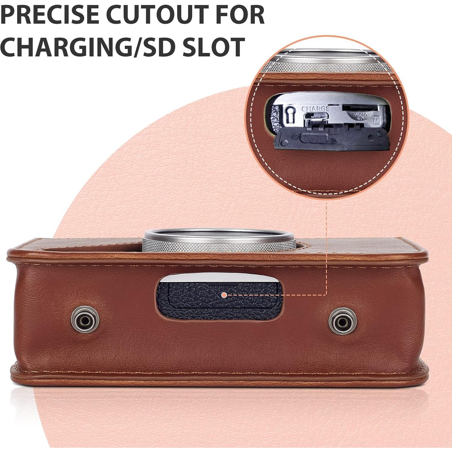 Funda Protectora Phetium para Cámara Fujifilm Instax Mini EVO - Cuero PU Marrón