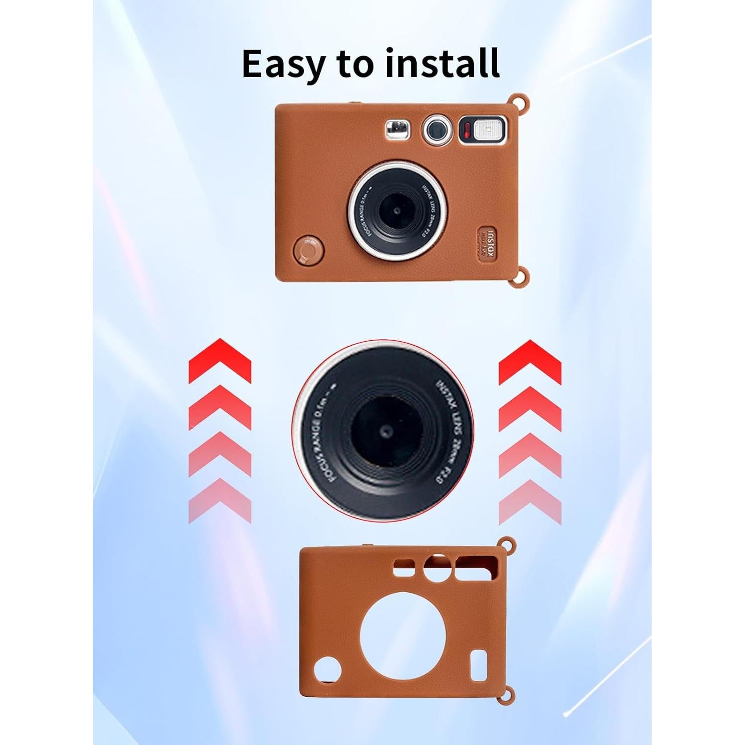 Funda de Silicona para Cámara Fujifilm Instax Mini EVO - Marrón