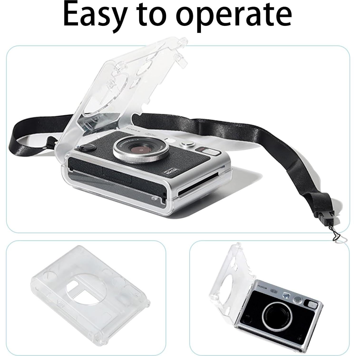 Funda Protectora Dura Transparente EASY HOOD para Fujifilm Instax Mini EVO