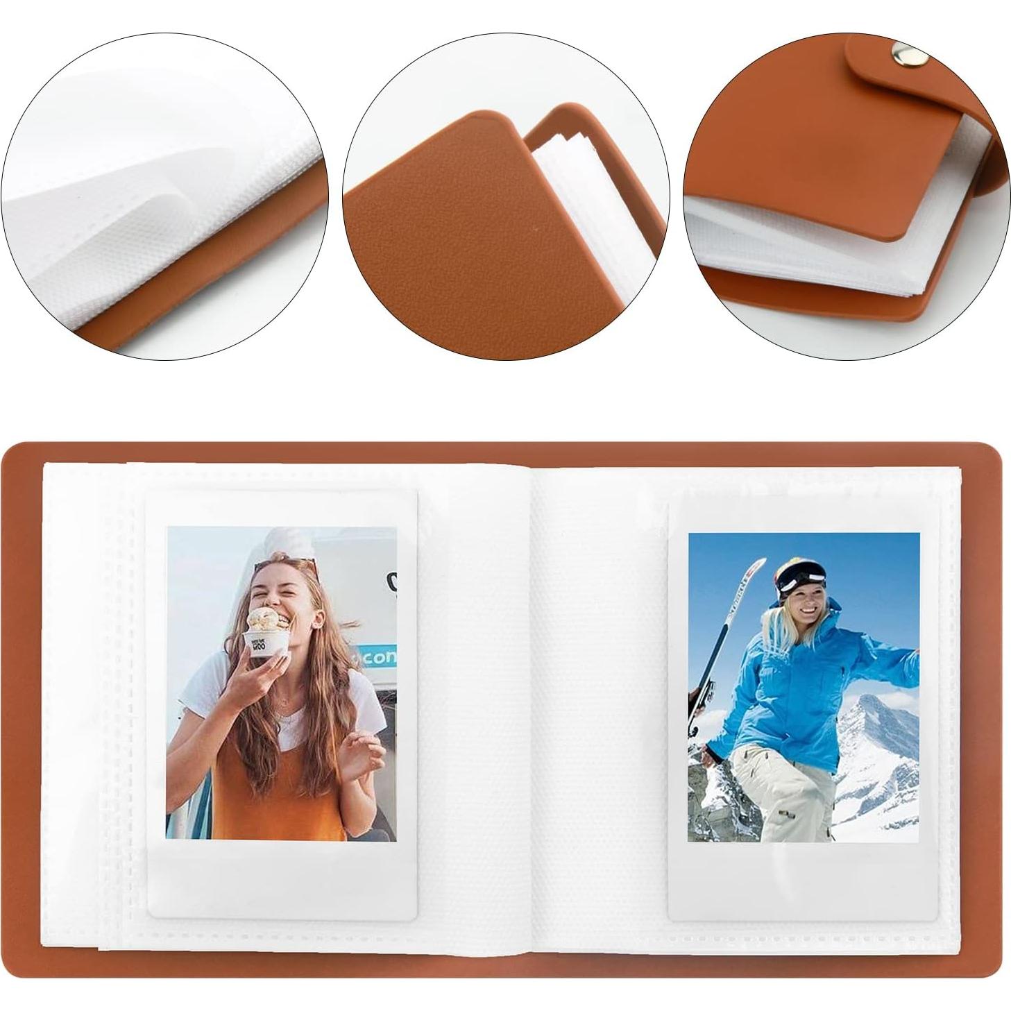 Álbum de Fotos Mini Ruibytree 52 Bolsillos Marrón 26 Páginas