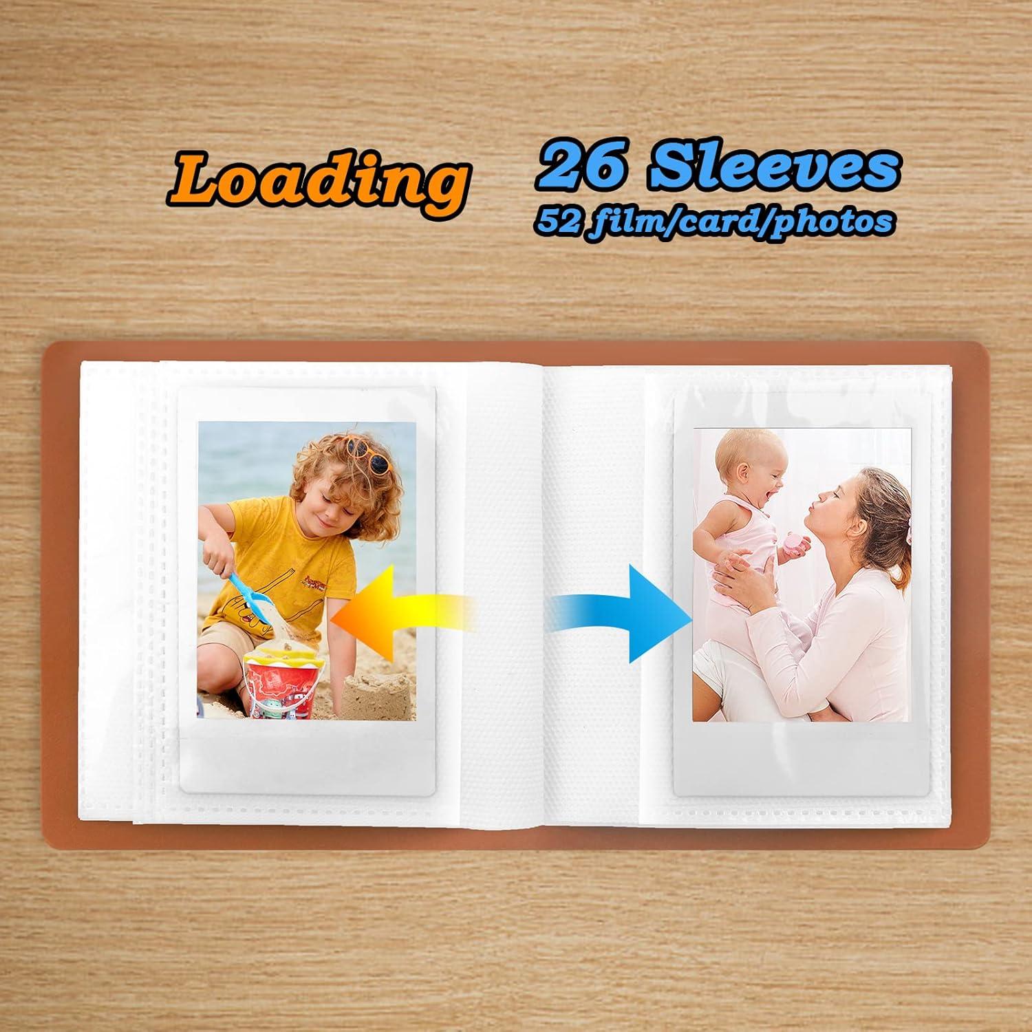 Álbum de Fotos Mini Ruibytree 52 Bolsillos Marrón 26 Páginas