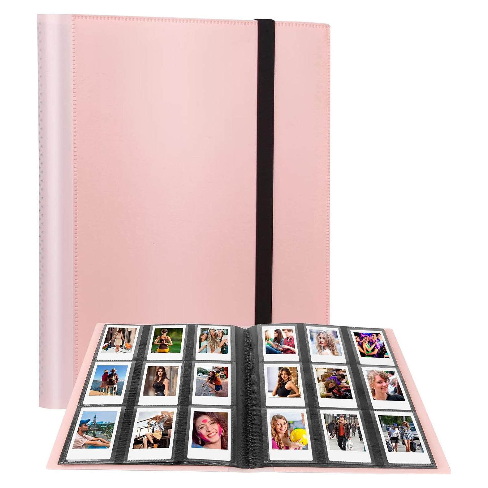 Álbum de fotos Rekeen 432 bolsillos rosa para Instax Mini