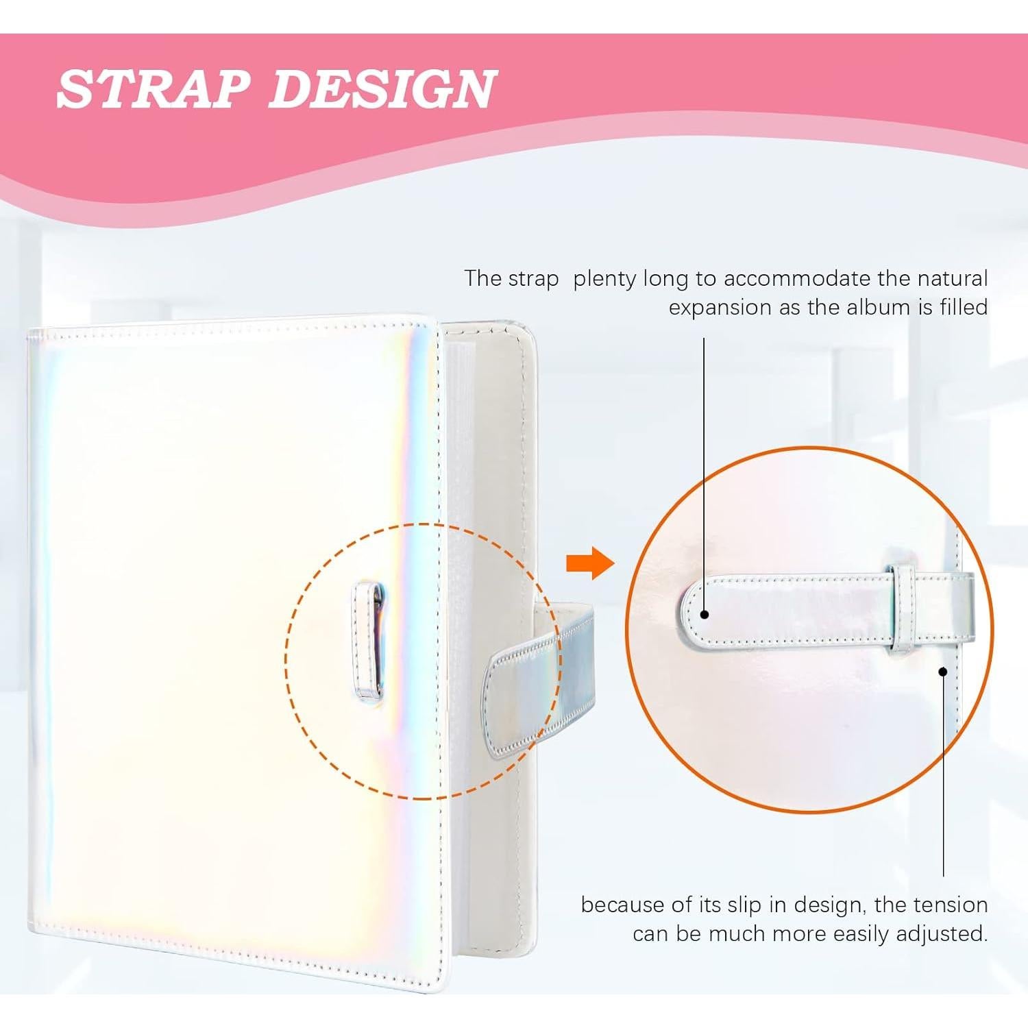 Álbum de Fotos Mini Ruibytree 256 Bolsillos Plata Mágica