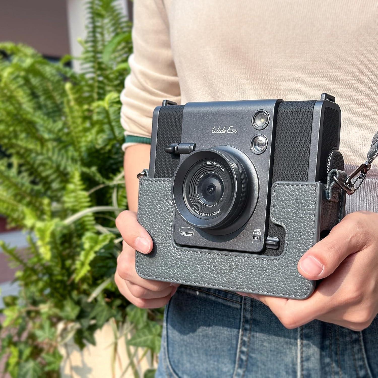 Funda de cuero retro WOGOZAN para cámara Fujifilm Instax Wide EVO