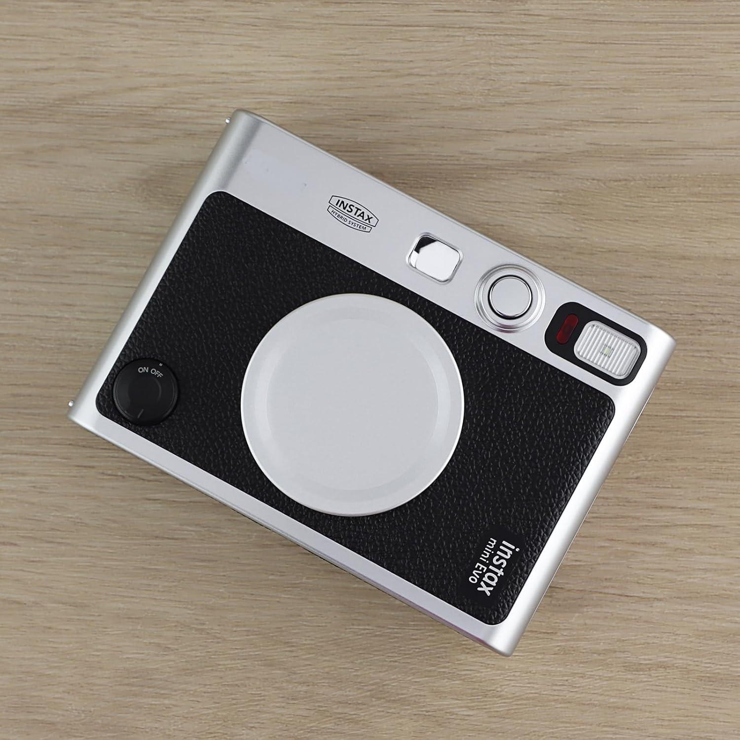 Tapa de Lente de Metal Haoge para Fujifilm Instax Mini EVO Plata