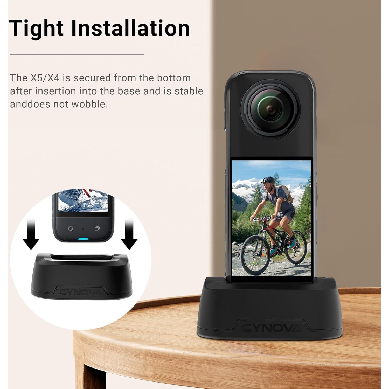 Base de Silicona CYNOVA para Insta360 X4/X5 + Protector