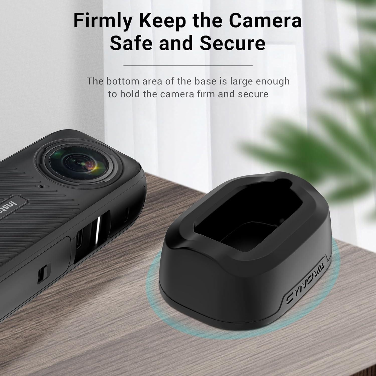 Base de Silicona CYNOVA para Insta360 X4/X5 + Protector