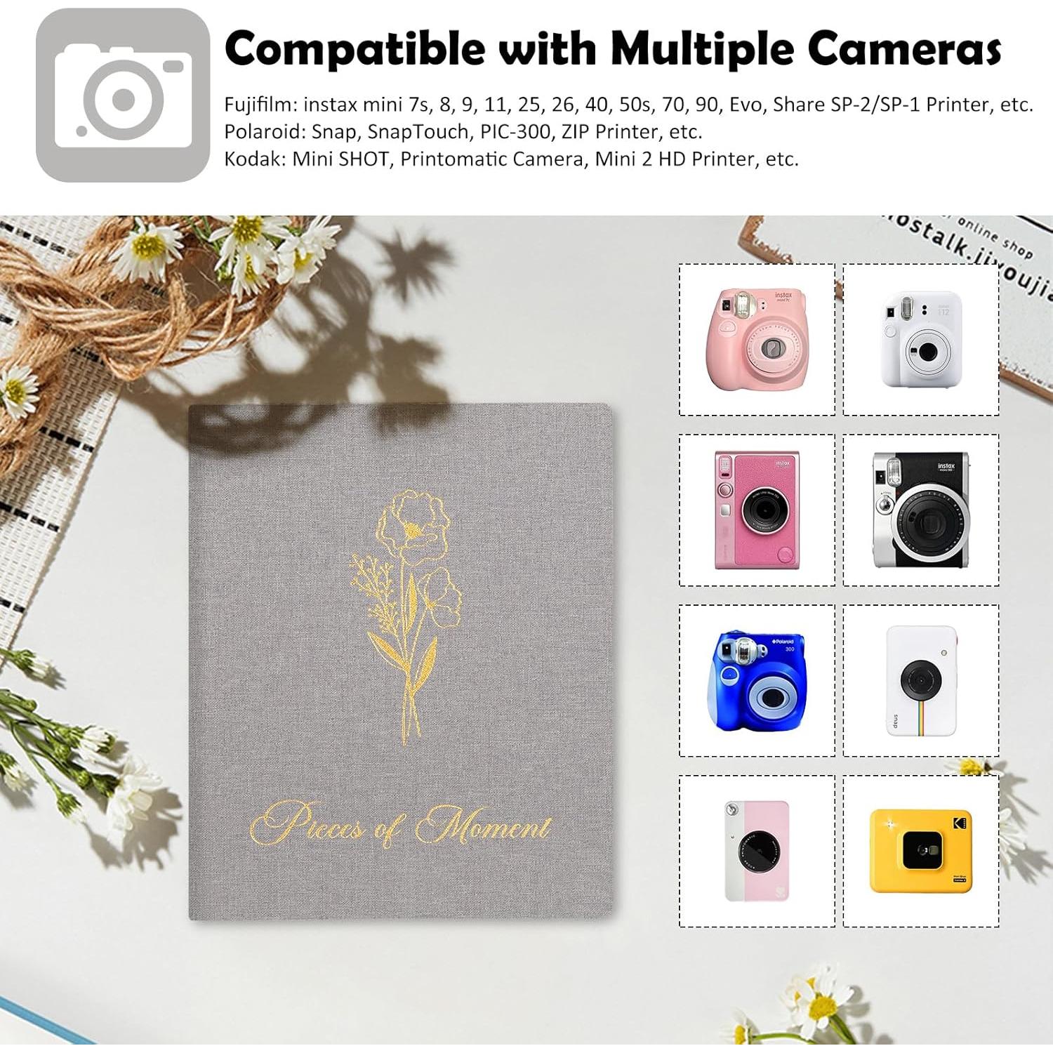 Álbum de Fotos Polaroid Lanpn 2 Paquetes 208 Bolsillos 5x7.6 cm