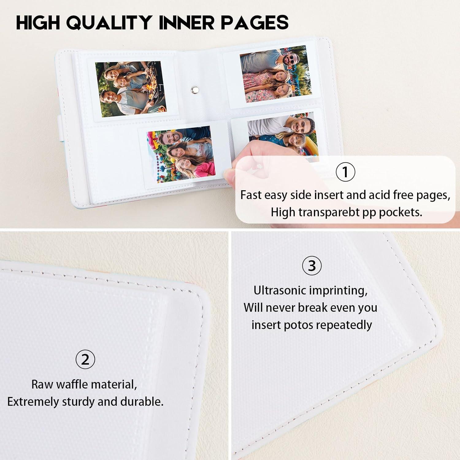 Álbum de Fotos Rekeen 112 Bolsillos 2x3 Pulgadas Azul