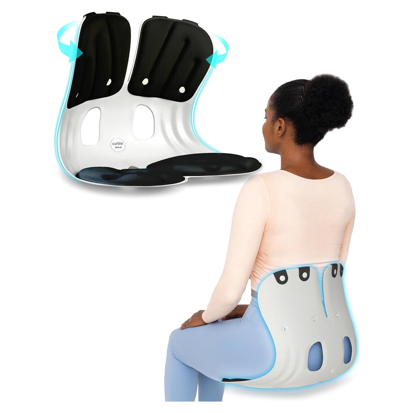 Curble Soporte Lumbar Ergonómico Extra Ancho Negro