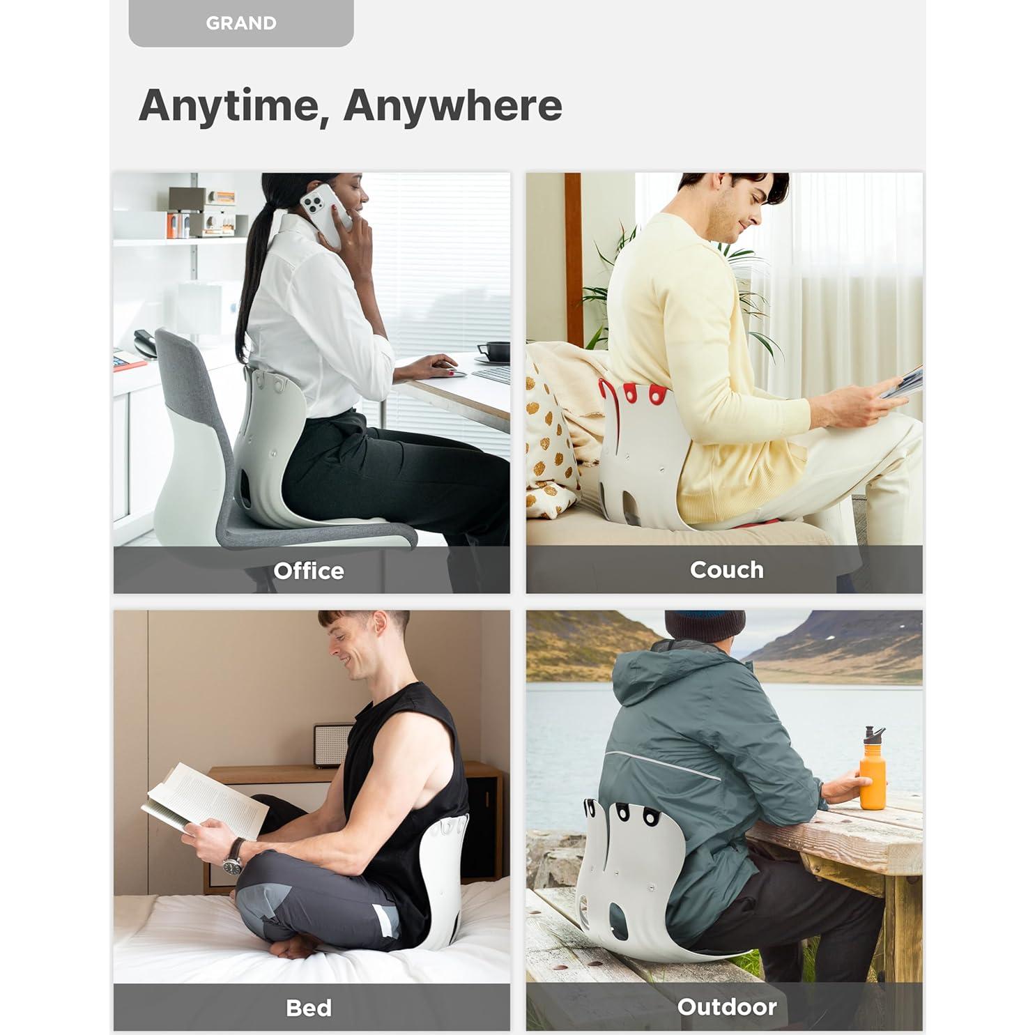 Curble Soporte Lumbar Ergonómico Extra Ancho Negro