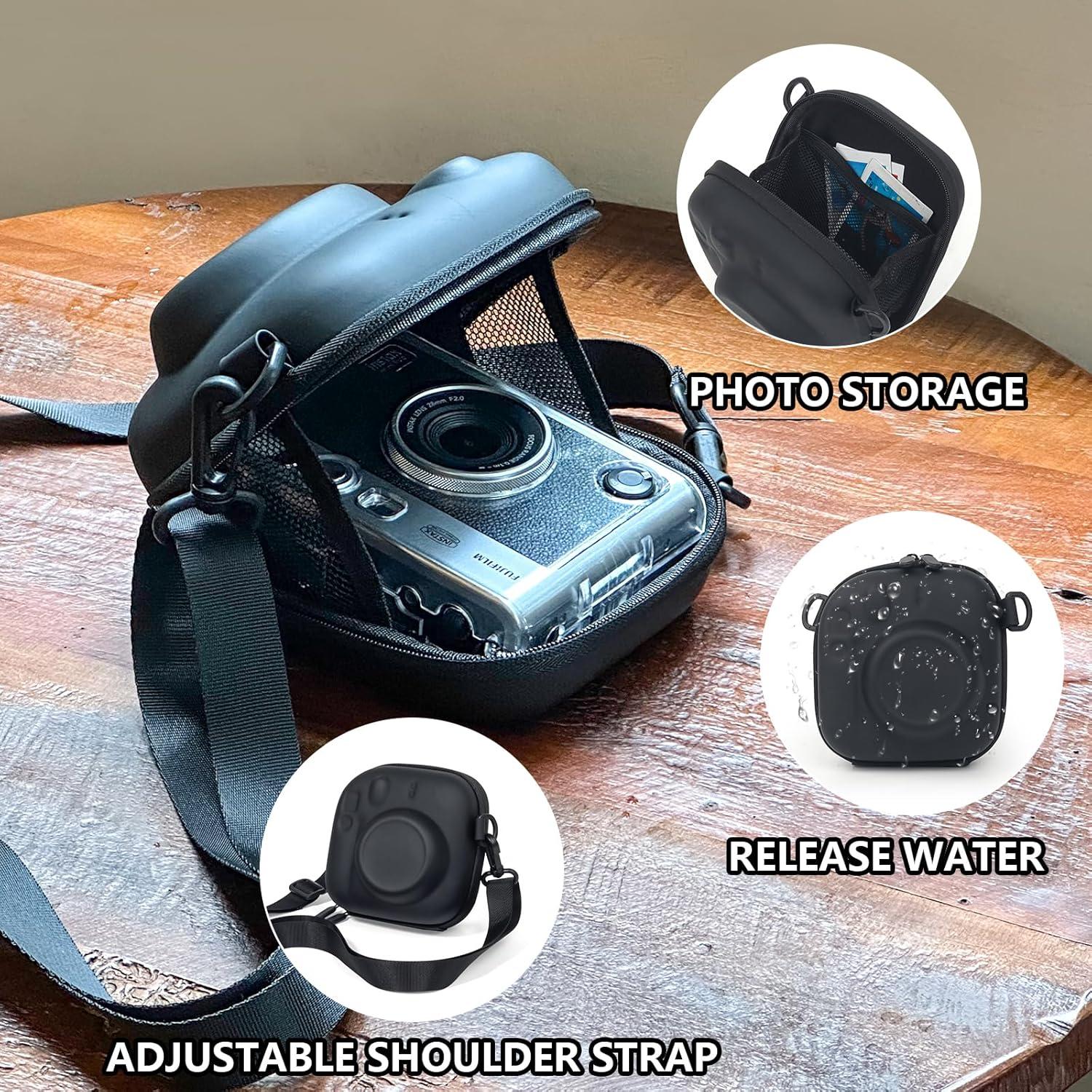 Funda de cámara CAIYOULE para Fujifilm Instax Mini, negra