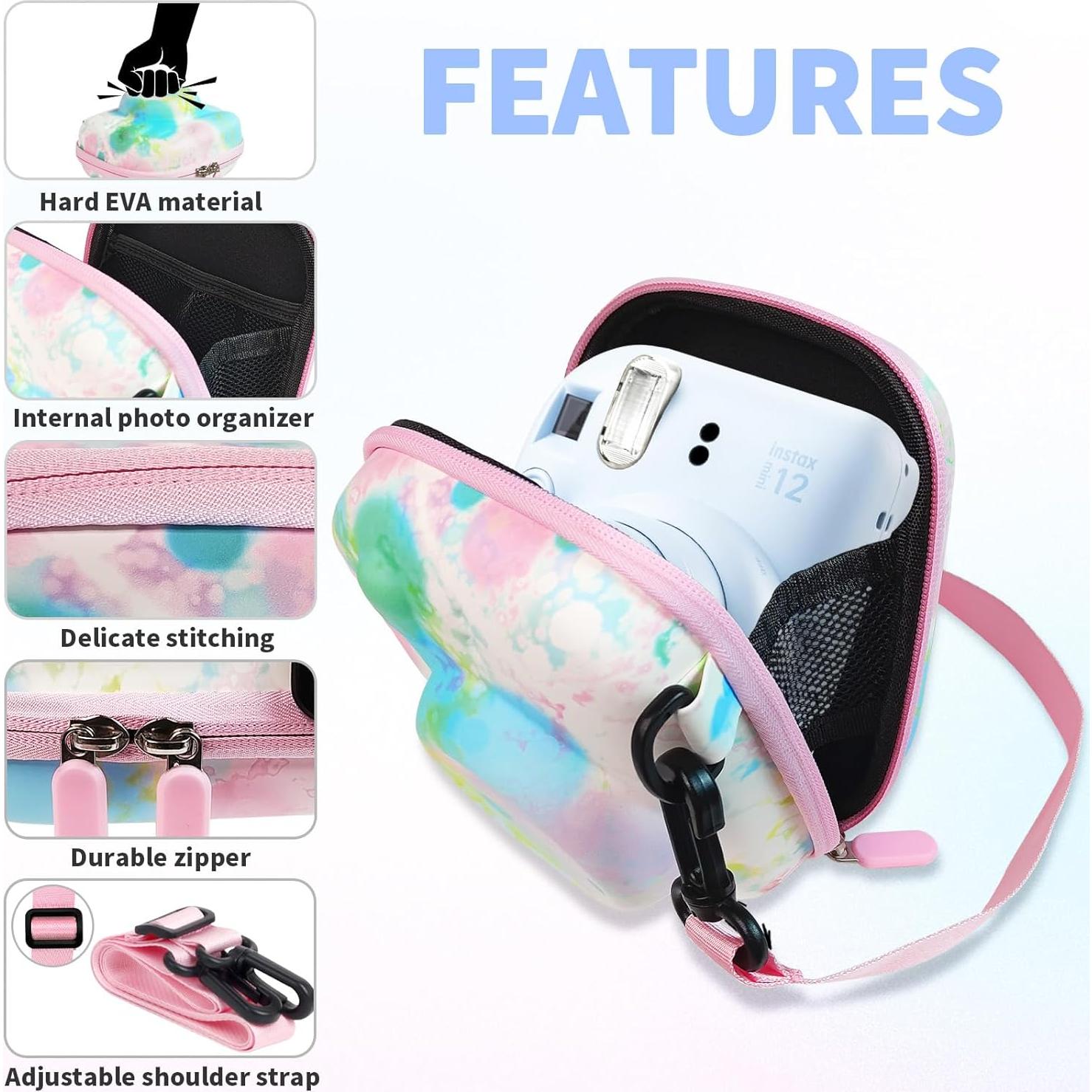 Funda de cámara Kuprusar para Instax Mini 40 Verde