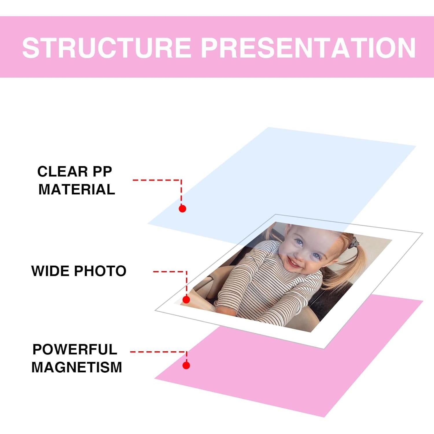 30 Marcos Magnéticos Coloridos WOGOZAN para Fotos Polaroid