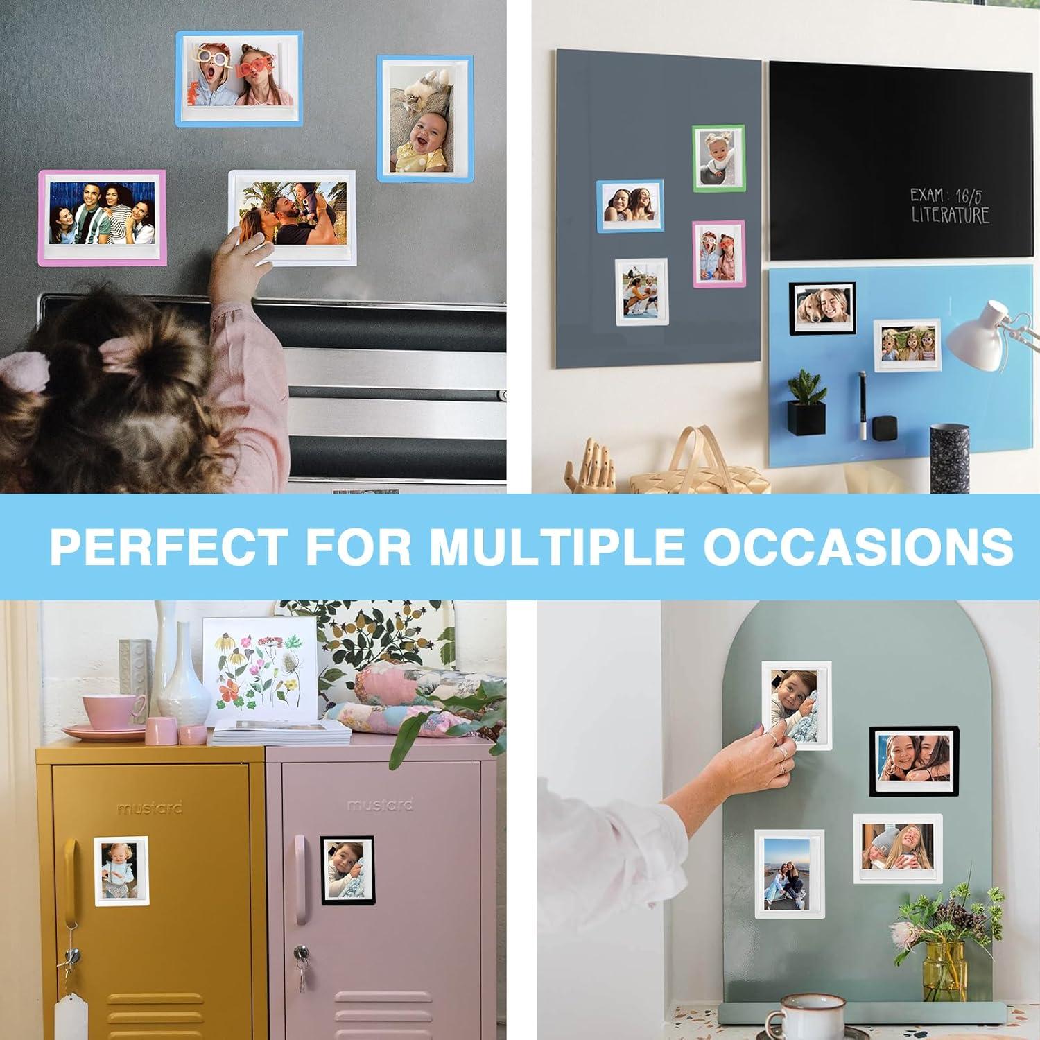 30 Marcos Magnéticos Coloridos WOGOZAN para Fotos Polaroid