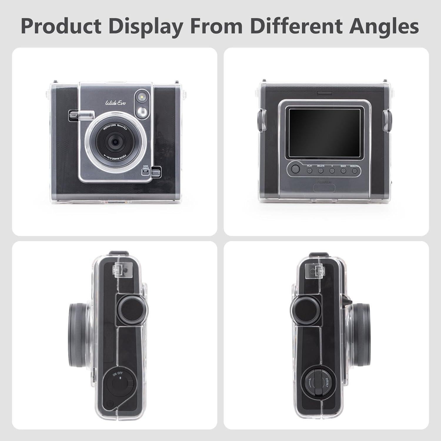 Funda Transparente MUZIRI KINOKOO para Cámara Fuji Instax Wide EVO