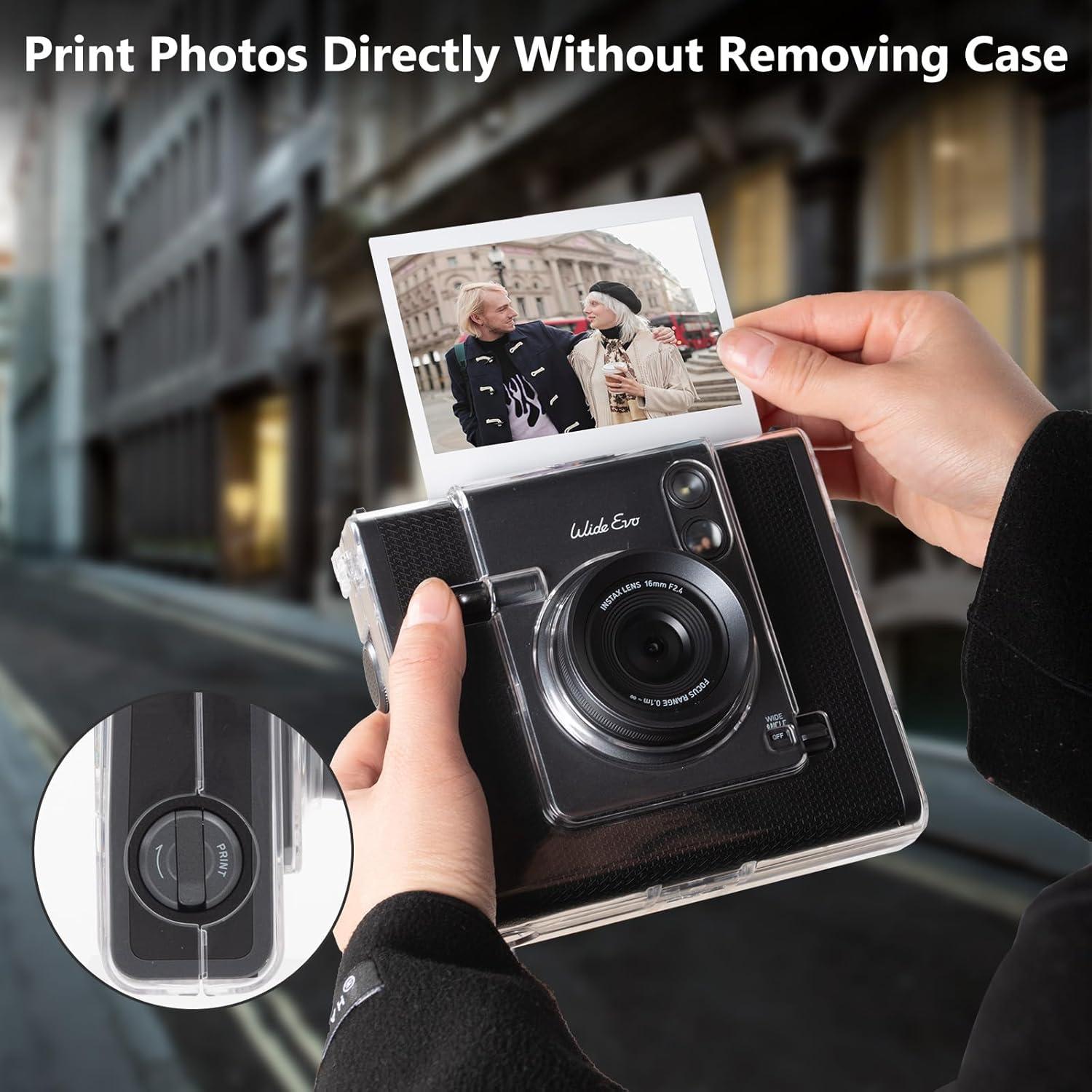 Funda Transparente MUZIRI KINOKOO para Cámara Fuji Instax Wide EVO