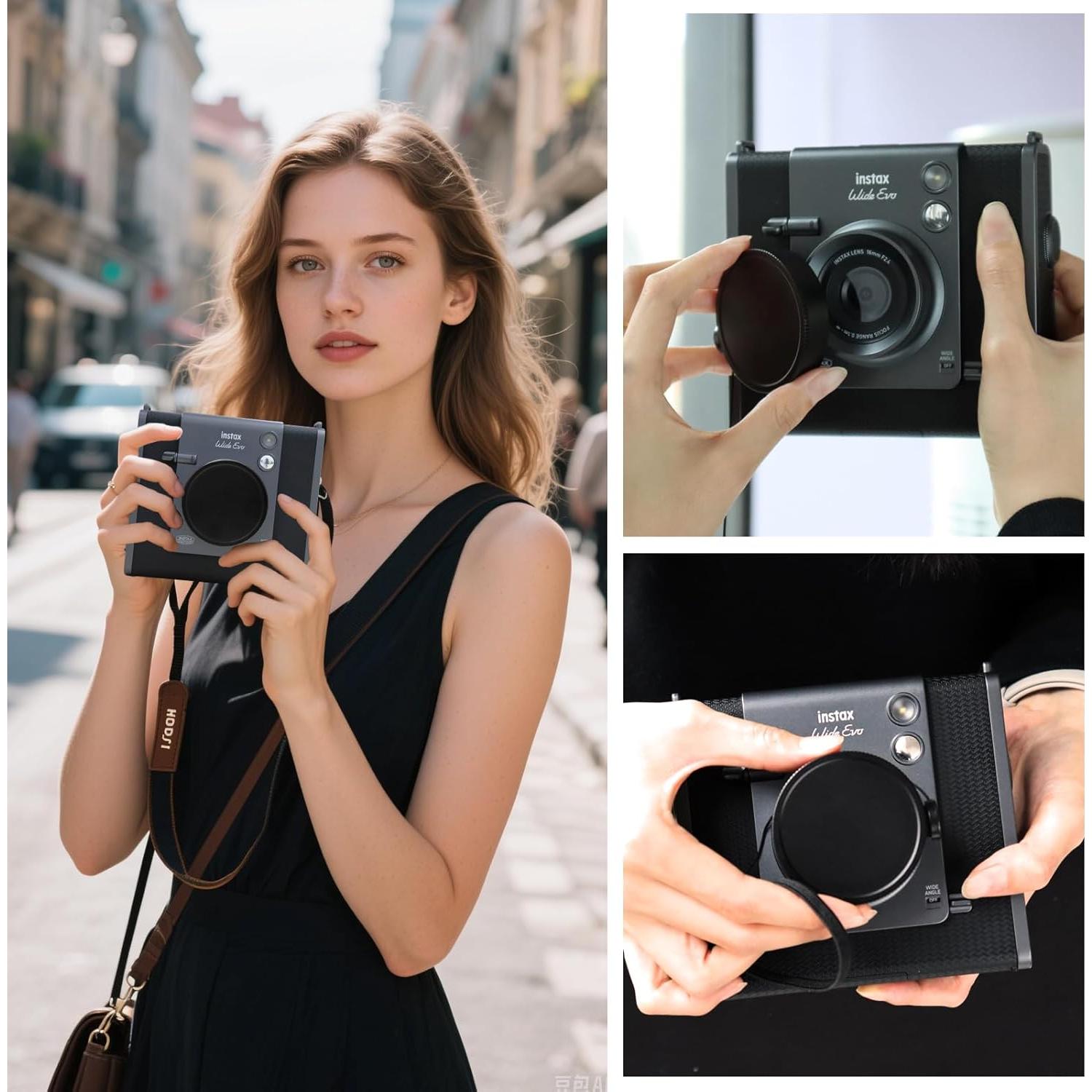 Tapa de Lente HIYQIN para Fuji Instax Wide Evo - Aluminio Negro