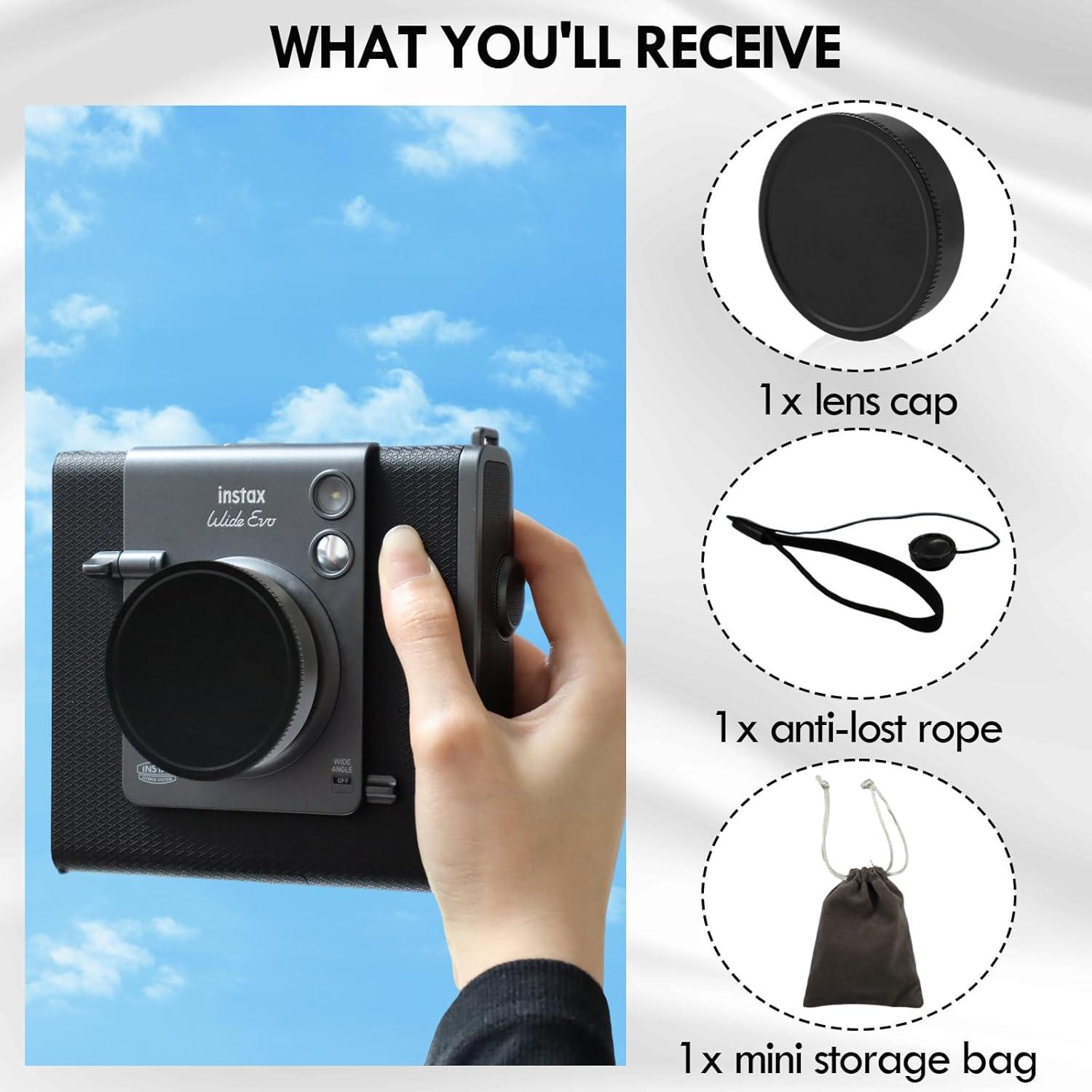 Tapa de Lente HIYQIN para Fuji Instax Wide Evo - Aluminio Negro