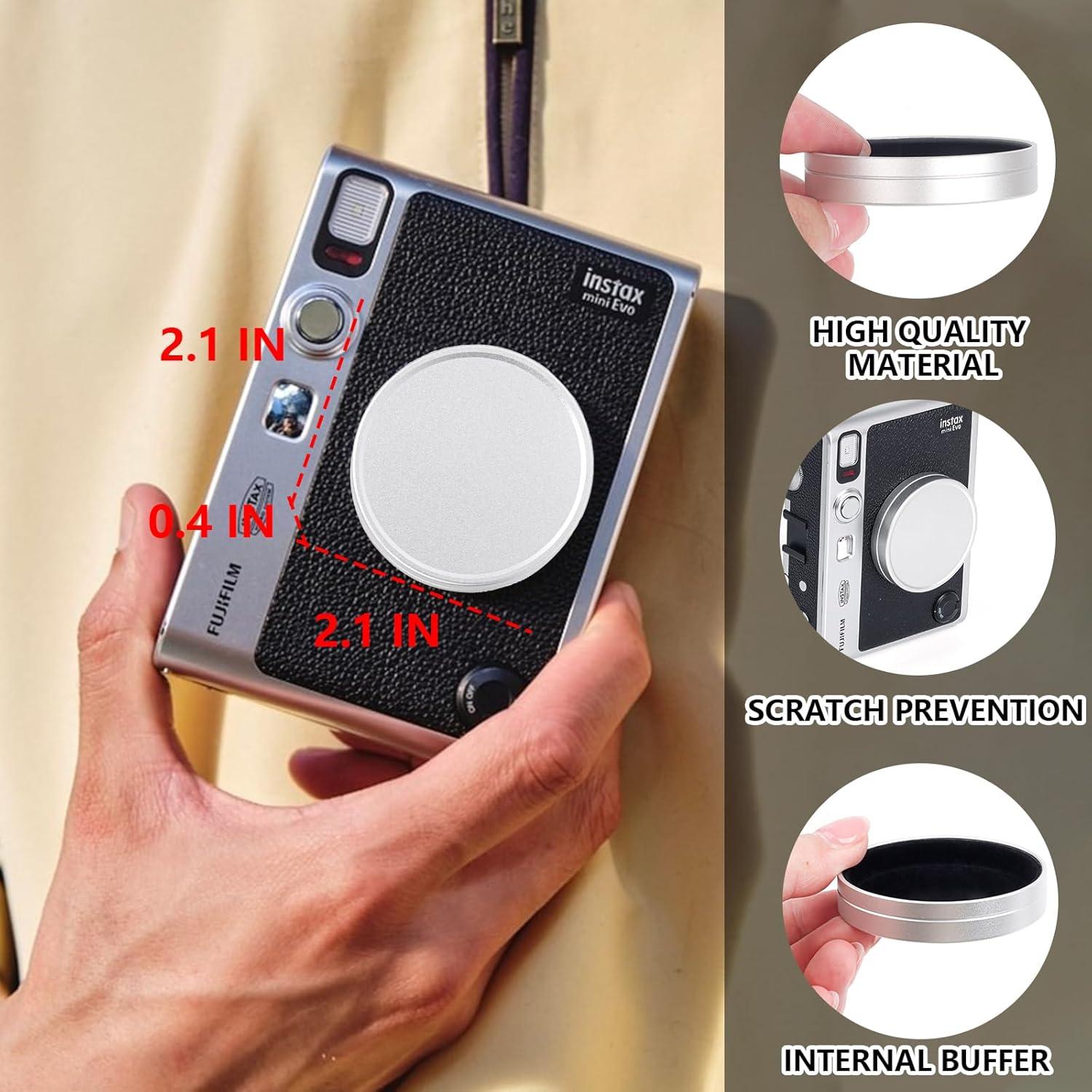 Accesorios para cámara Fujifilm Instax Mini Evo - Tapa de lente, álbum y protector