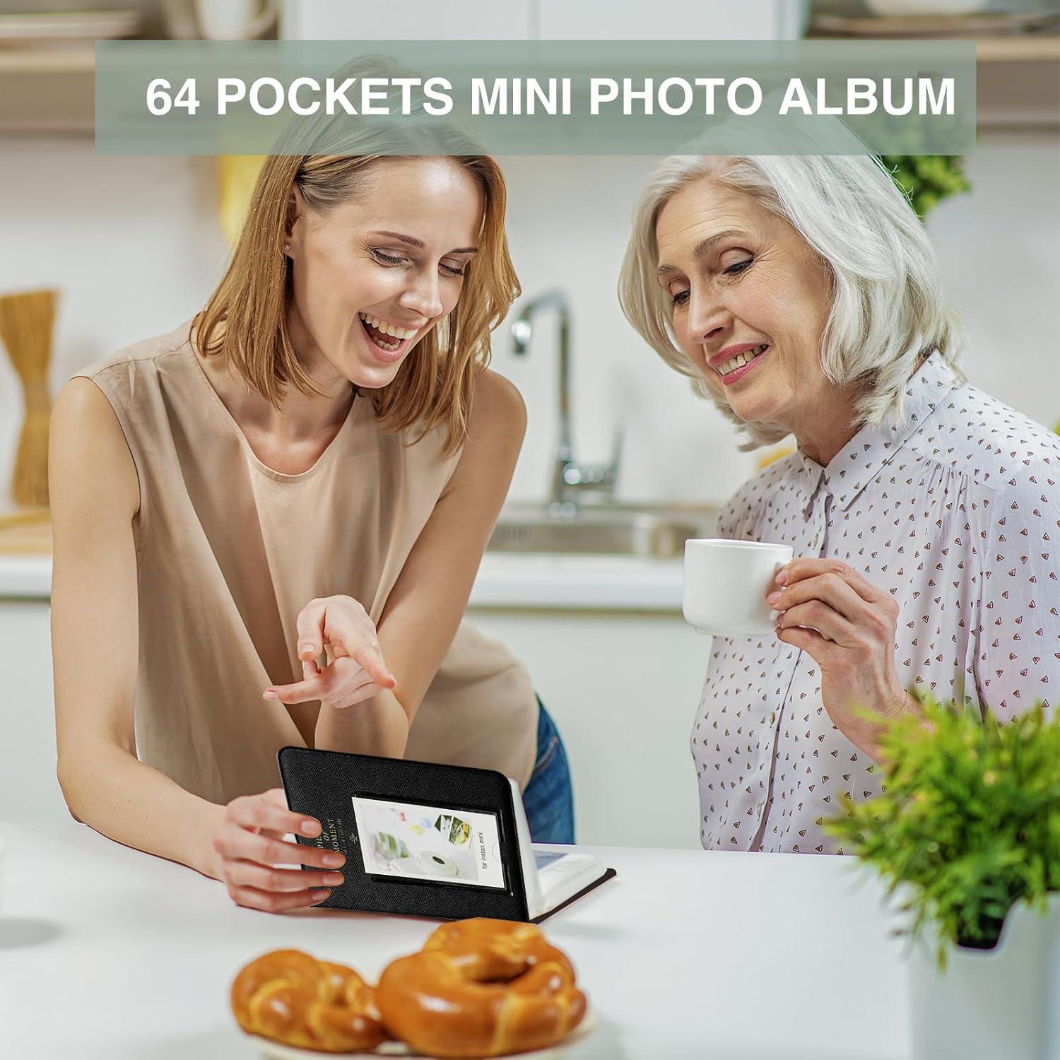 Accesorios para cámara Fujifilm Instax Mini Evo - Tapa de lente, álbum y protector