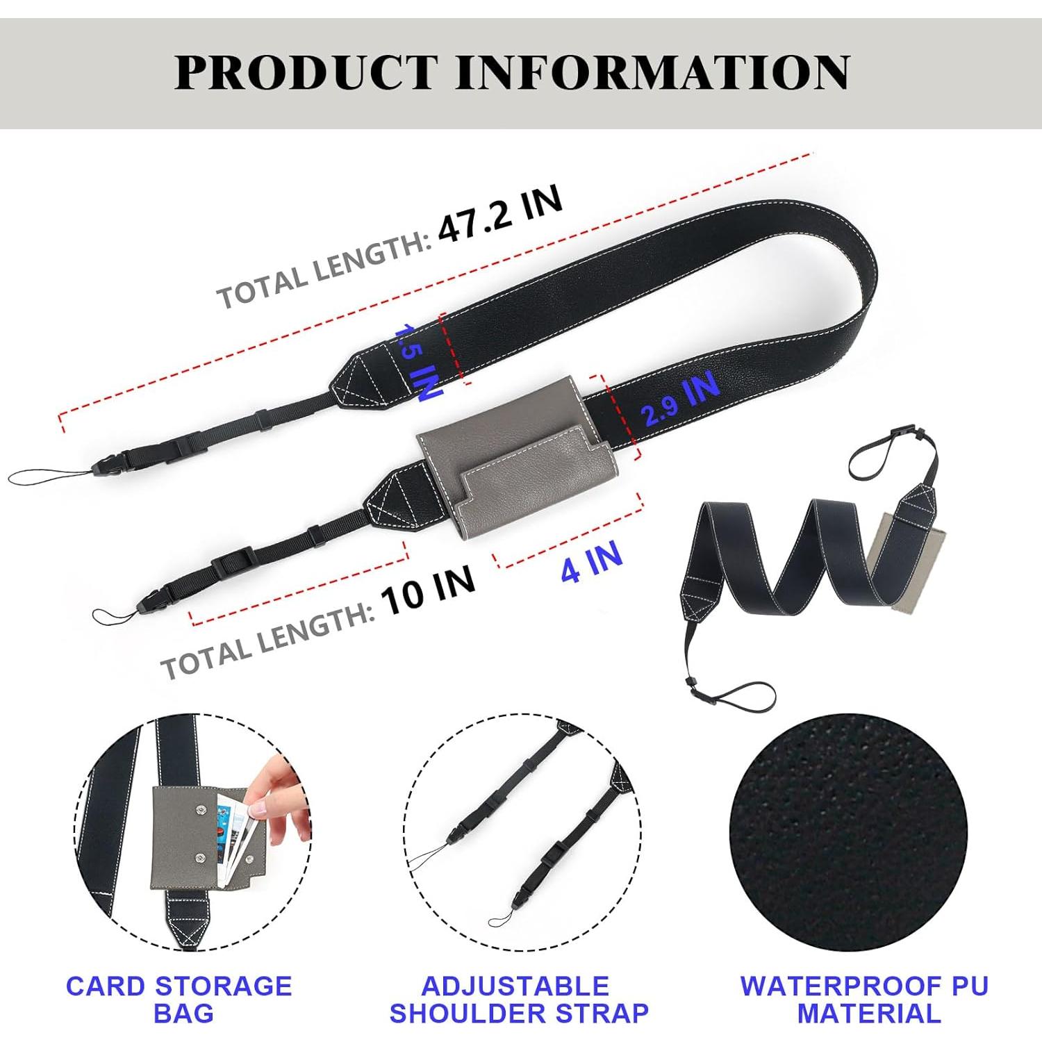 Correa de Hombro CAIYOULE para Cámara Fujifilm Instax Mini